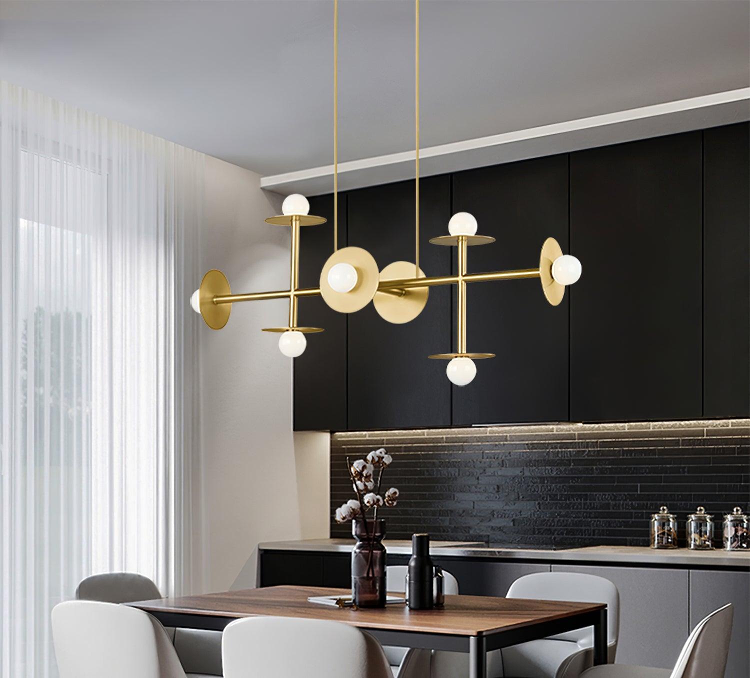 Lustra Strada Chandelier Brass Glass Geometric-Neutral Decor