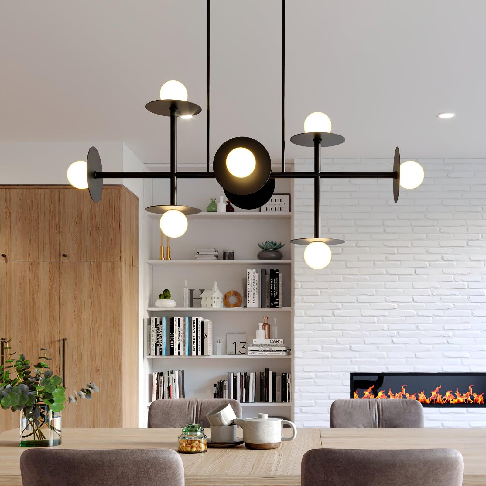 Lustra Strada Chandelier Brass Glass Geometric-Neutral Decor
