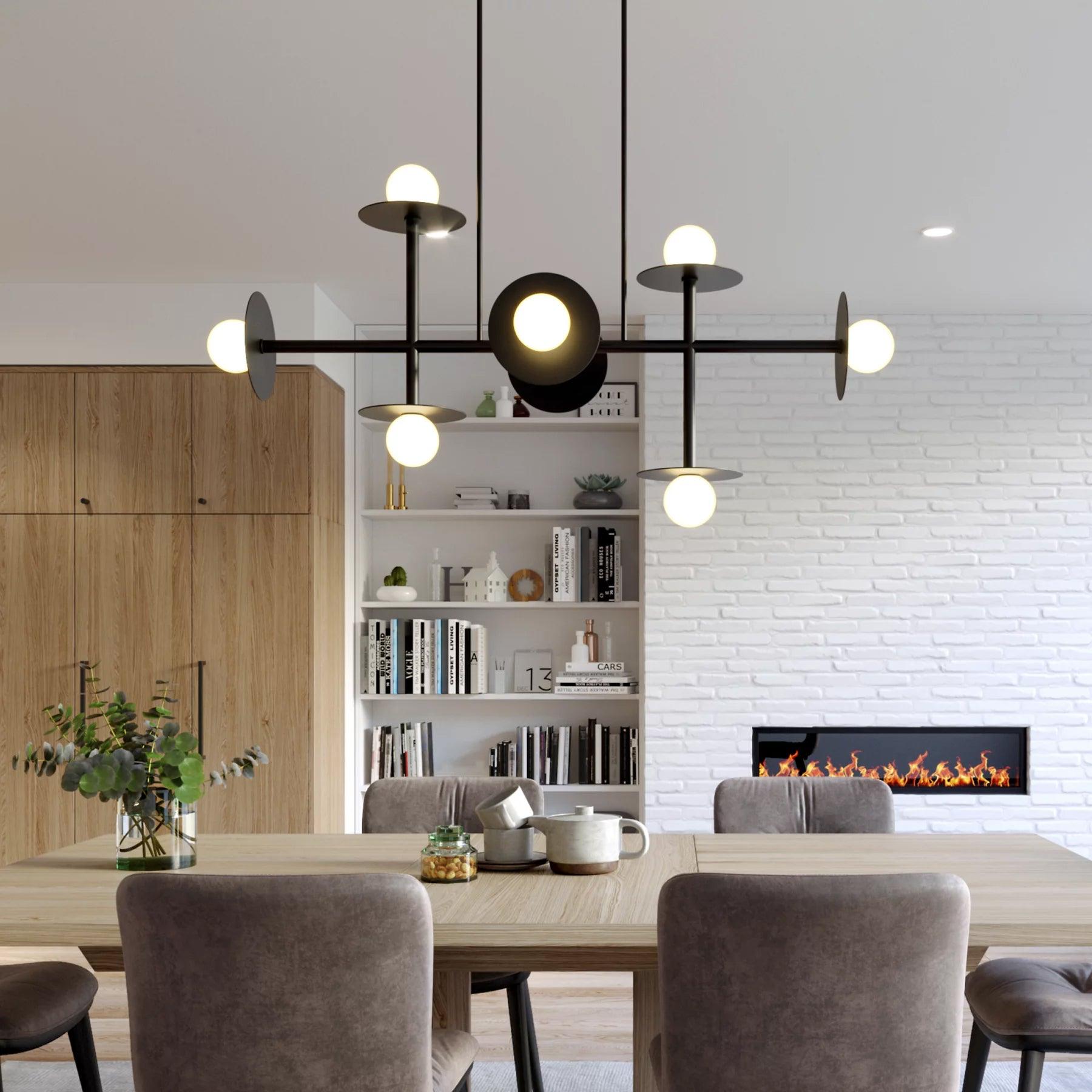Lustra Strada Chandelier Brass Glass Geometric-Neutral Decor