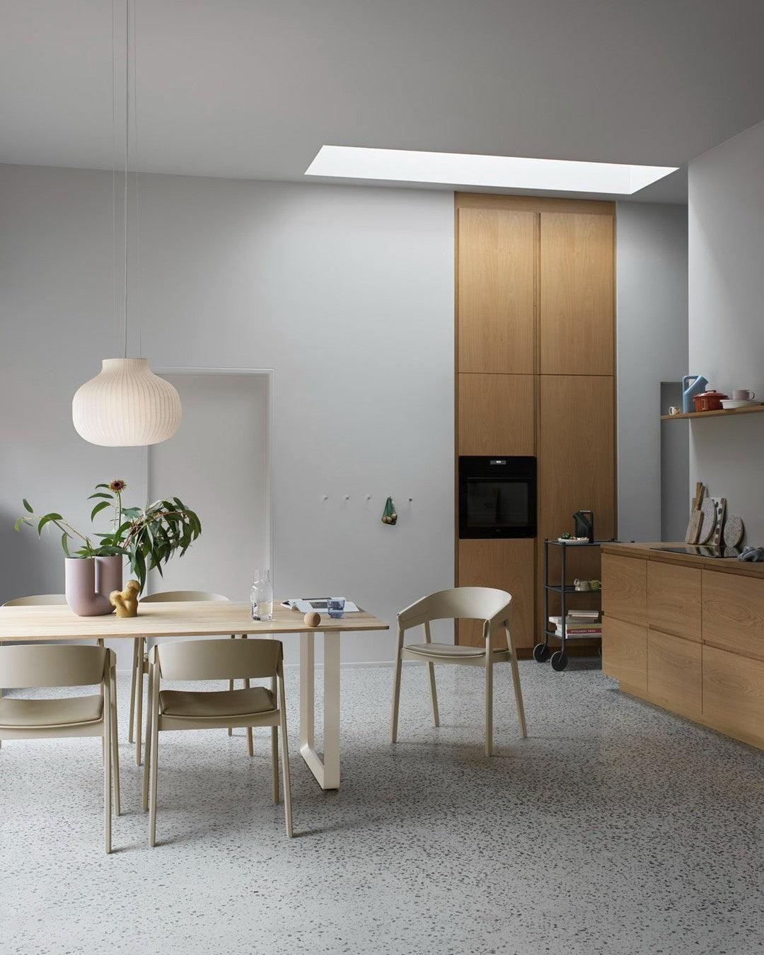 Pendant Light Silk Bell Shade Pleated Curved Modern Minimalist