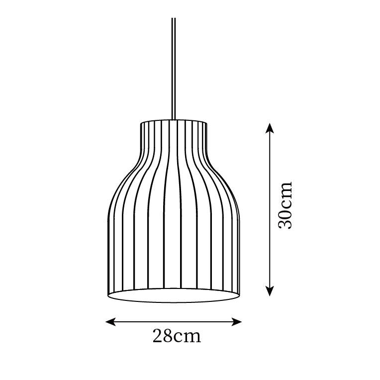 Pendant Light Silk Bell Shade Pleated Curved Modern Minimalist