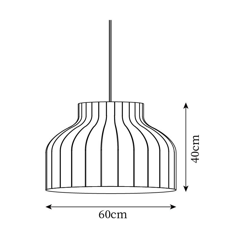 Pendant Light Silk Bell Shade Pleated Curved Modern Minimalist