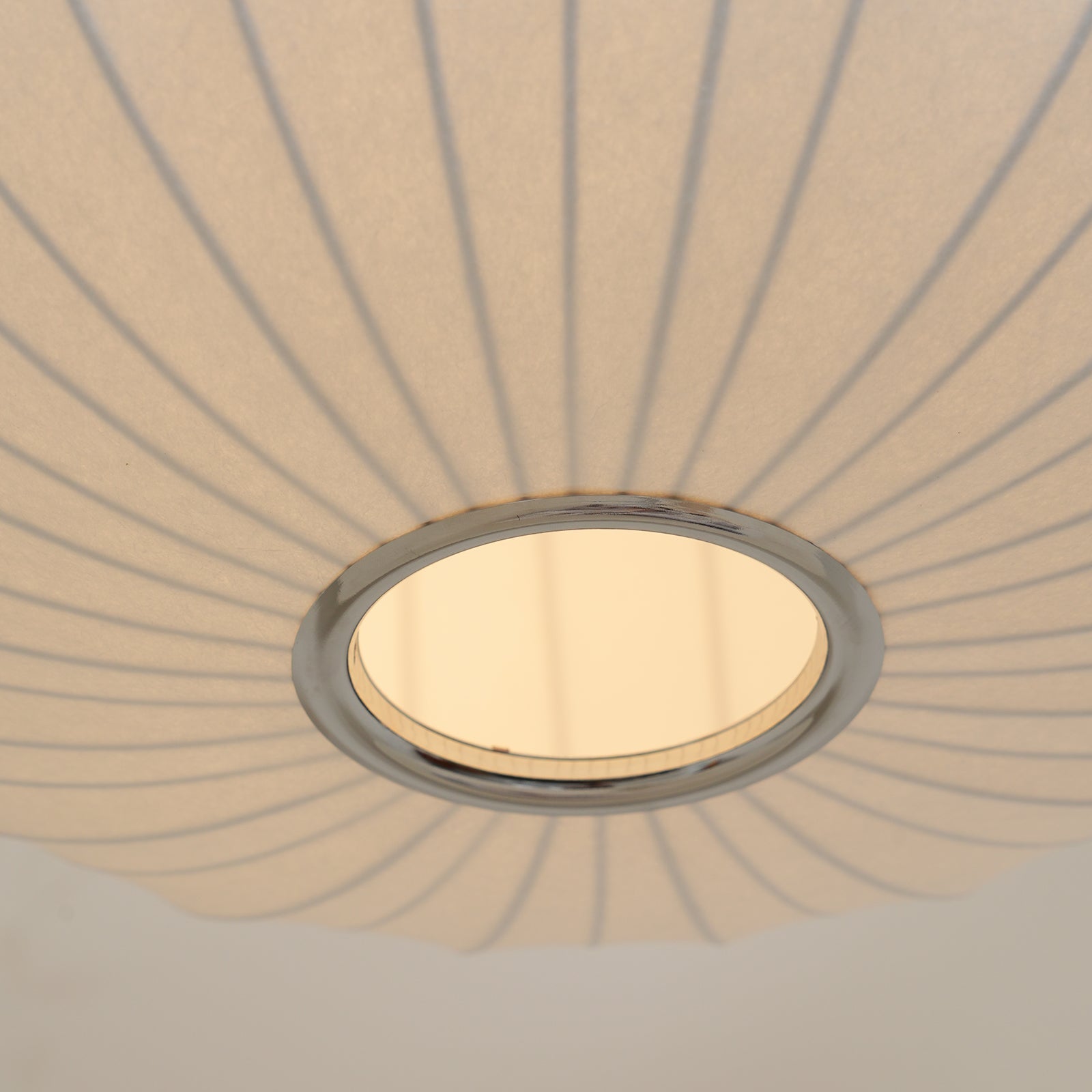 Pendant Light Silk Bell Shade Pleated Curved Modern Minimalist