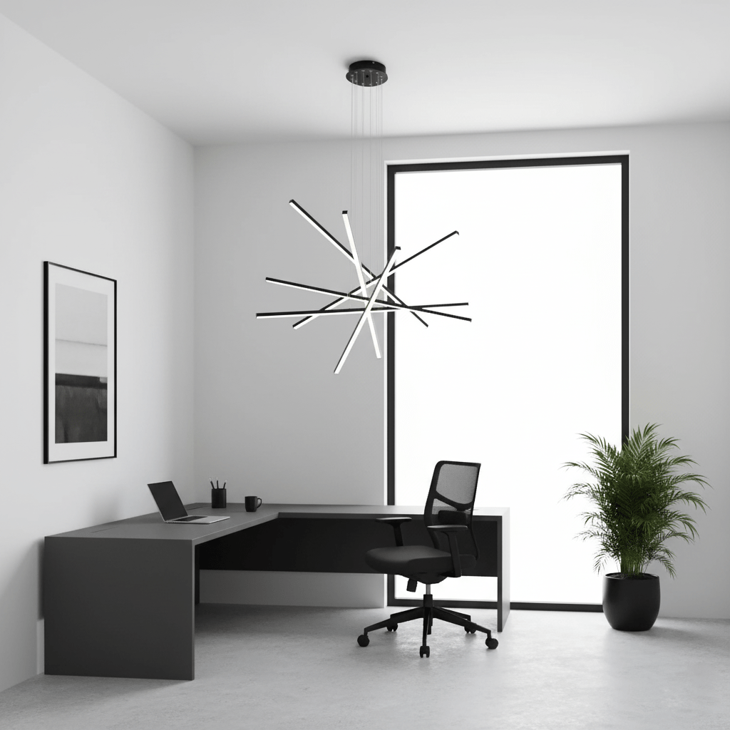 Strata Linear Chandelier-Neutral Decor