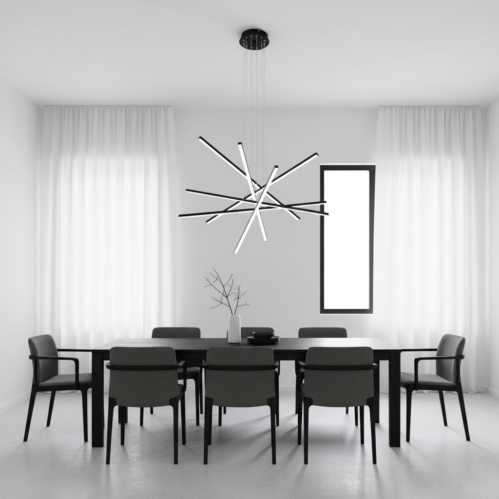 Strata Linear Chandelier-Neutral Decor