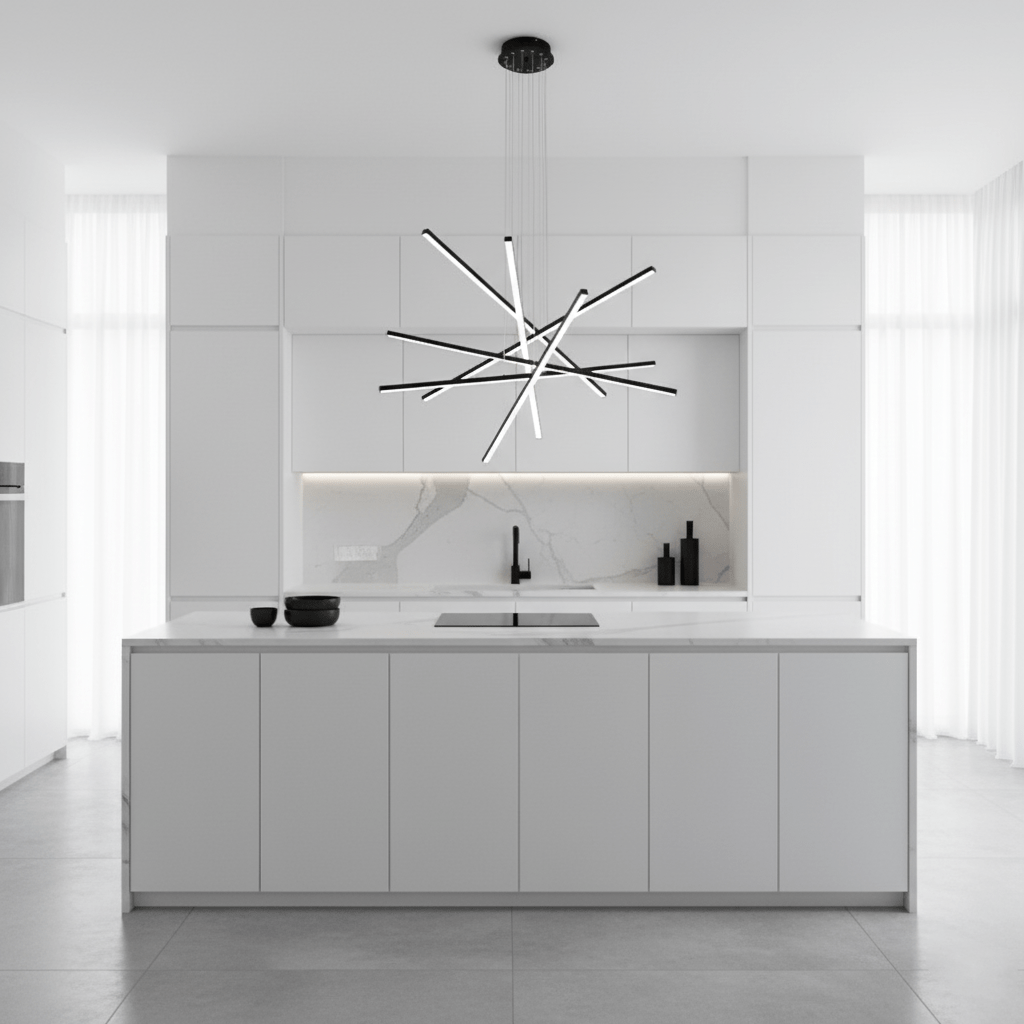 Strata Linear Chandelier-Neutral Decor