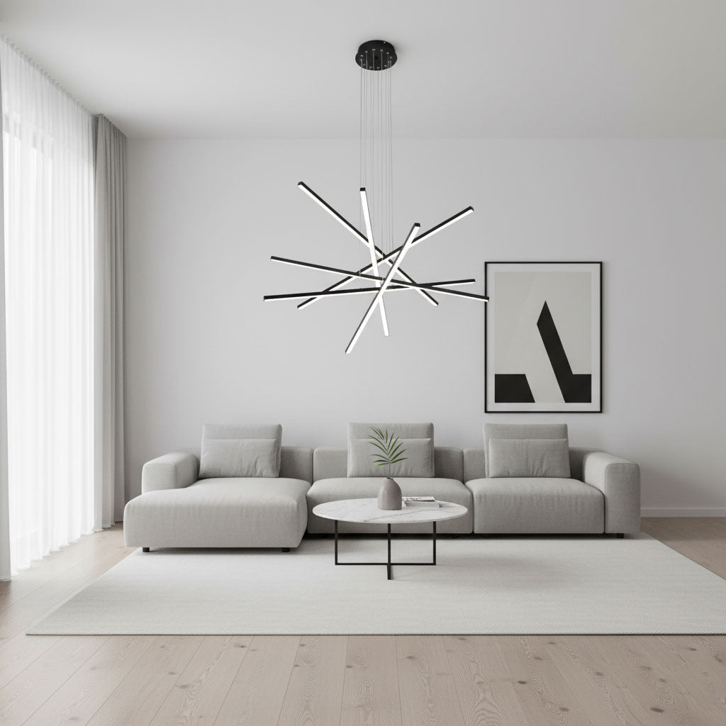 Strata Linear Chandelier-Neutral Decor