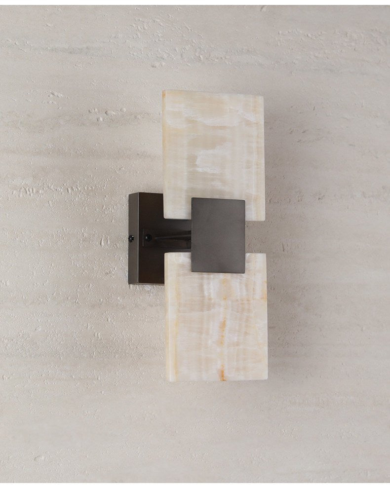 Strata Shift Alabaster Wall Lamp-Neutral Decor