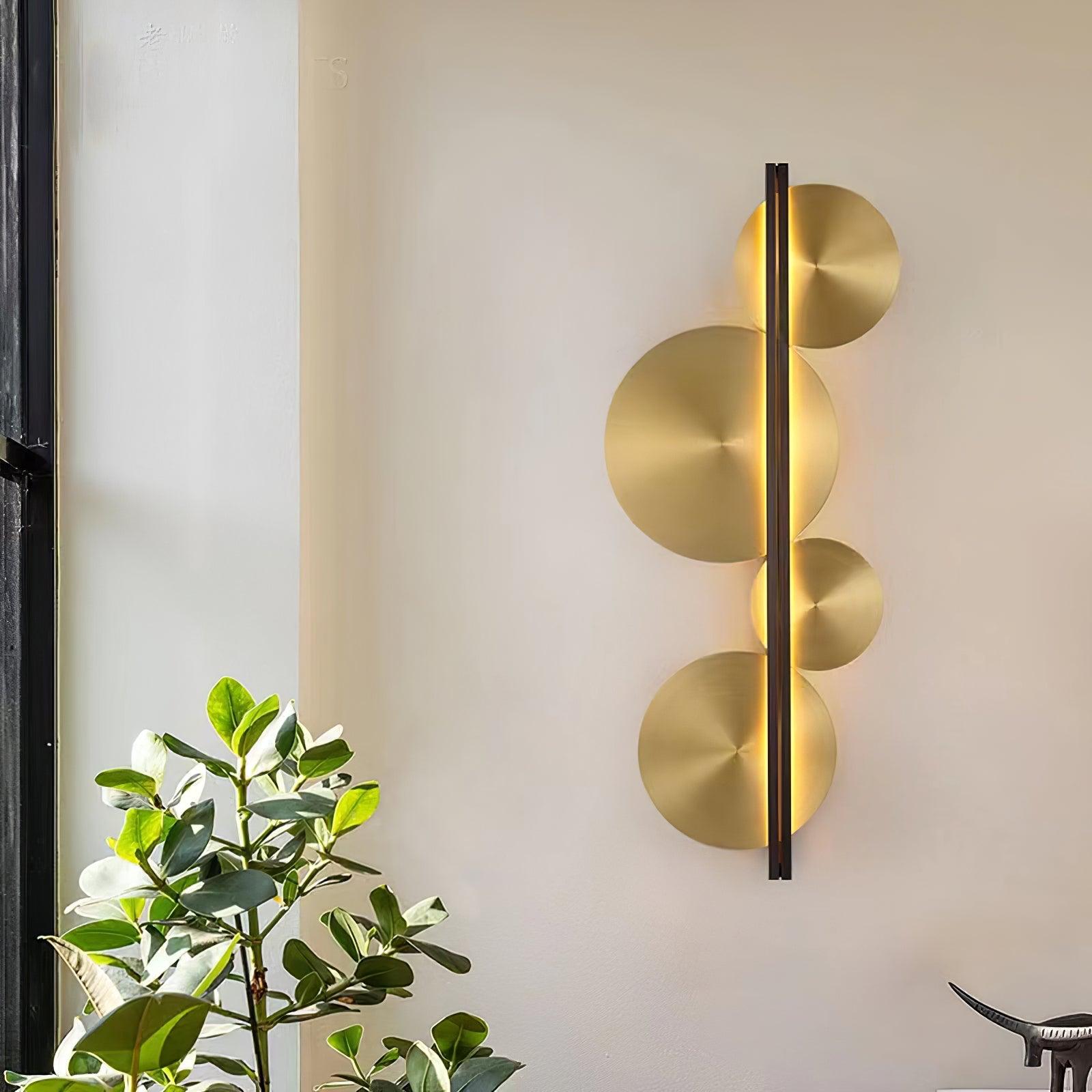 Lustra Wall Lamp Gold Circular Sculptural-Neutral Decor