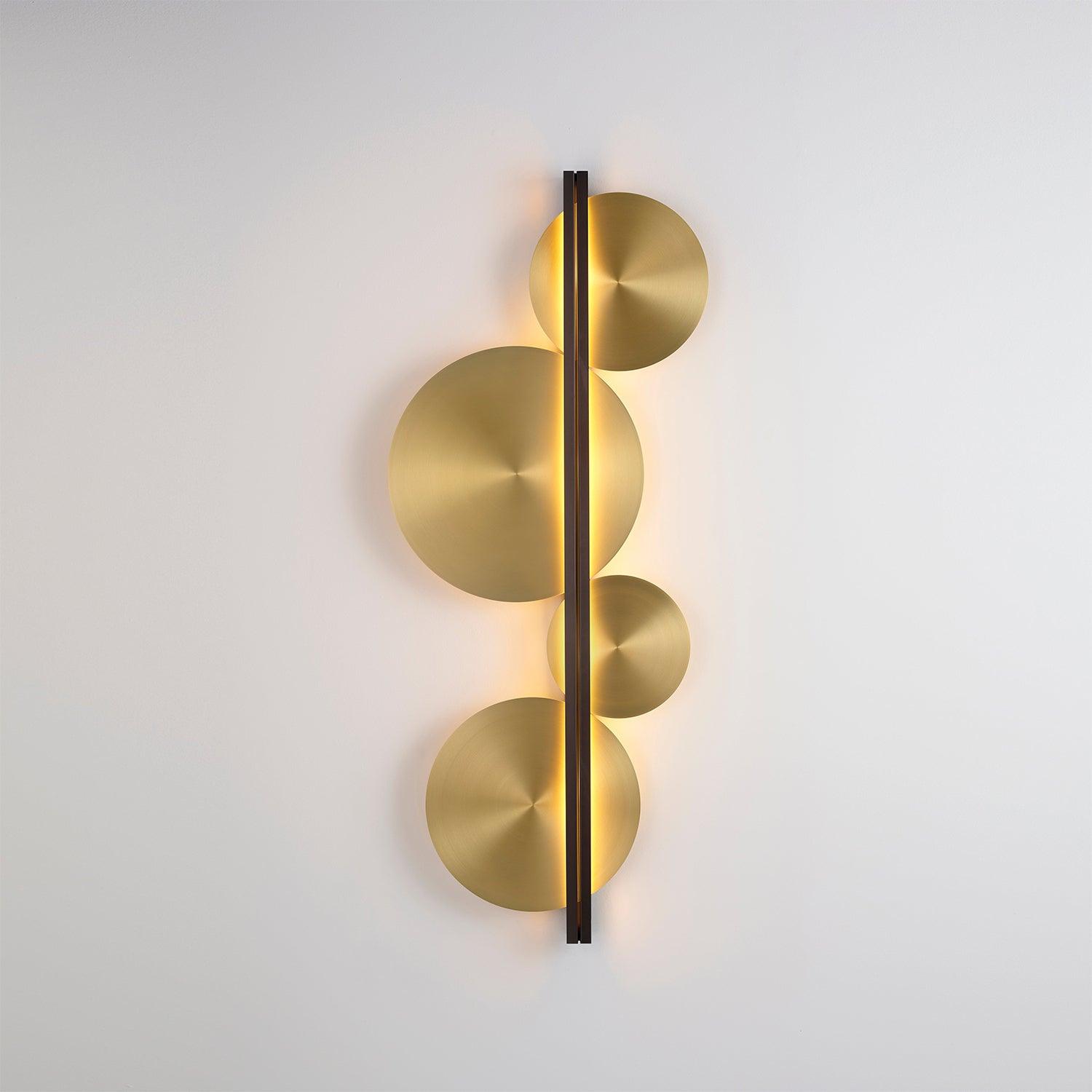 Lustra Wall Lamp Gold Circular Sculptural-Neutral Decor