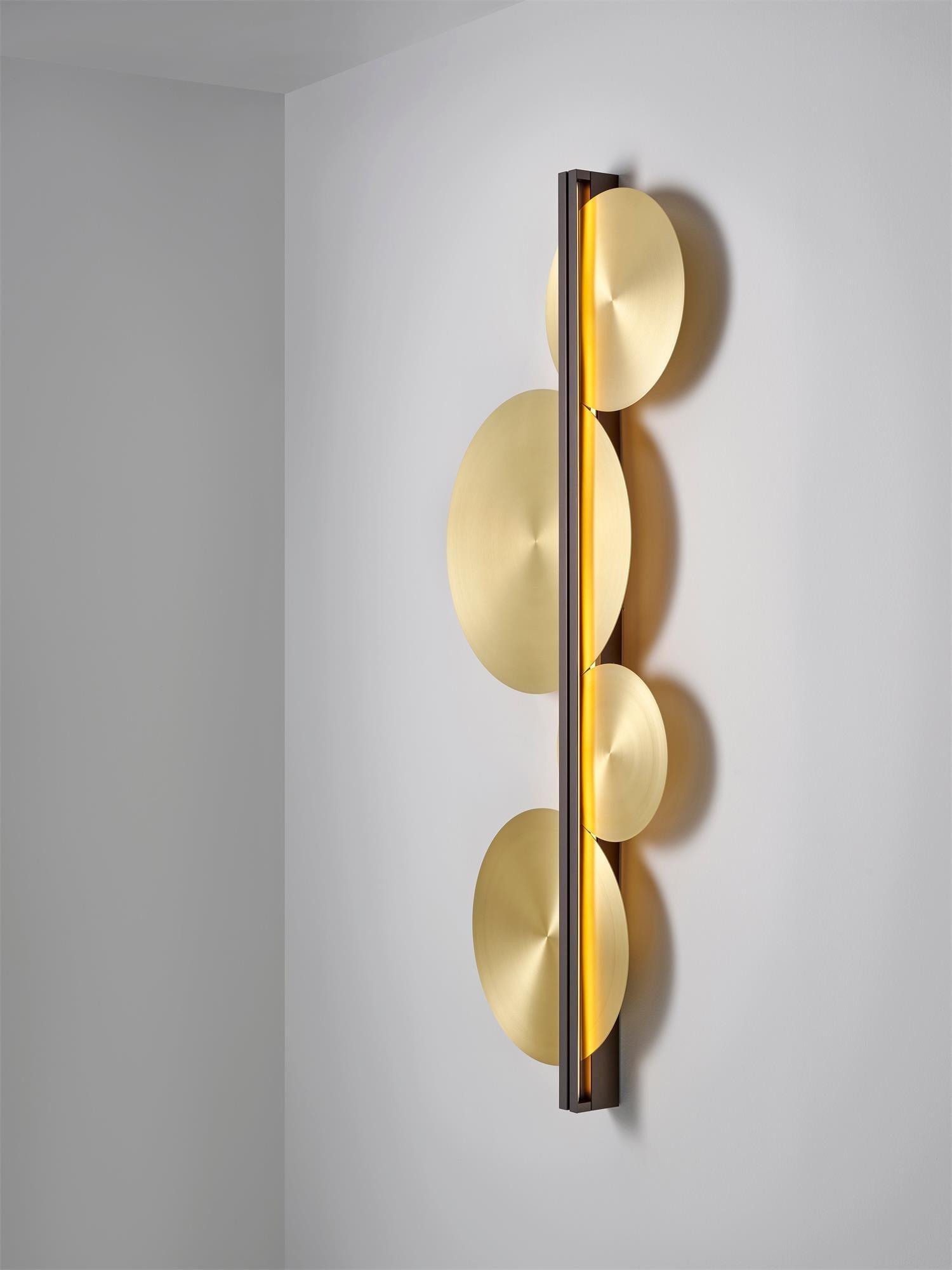 Lustra Wall Lamp Gold Circular Sculptural-Neutral Decor