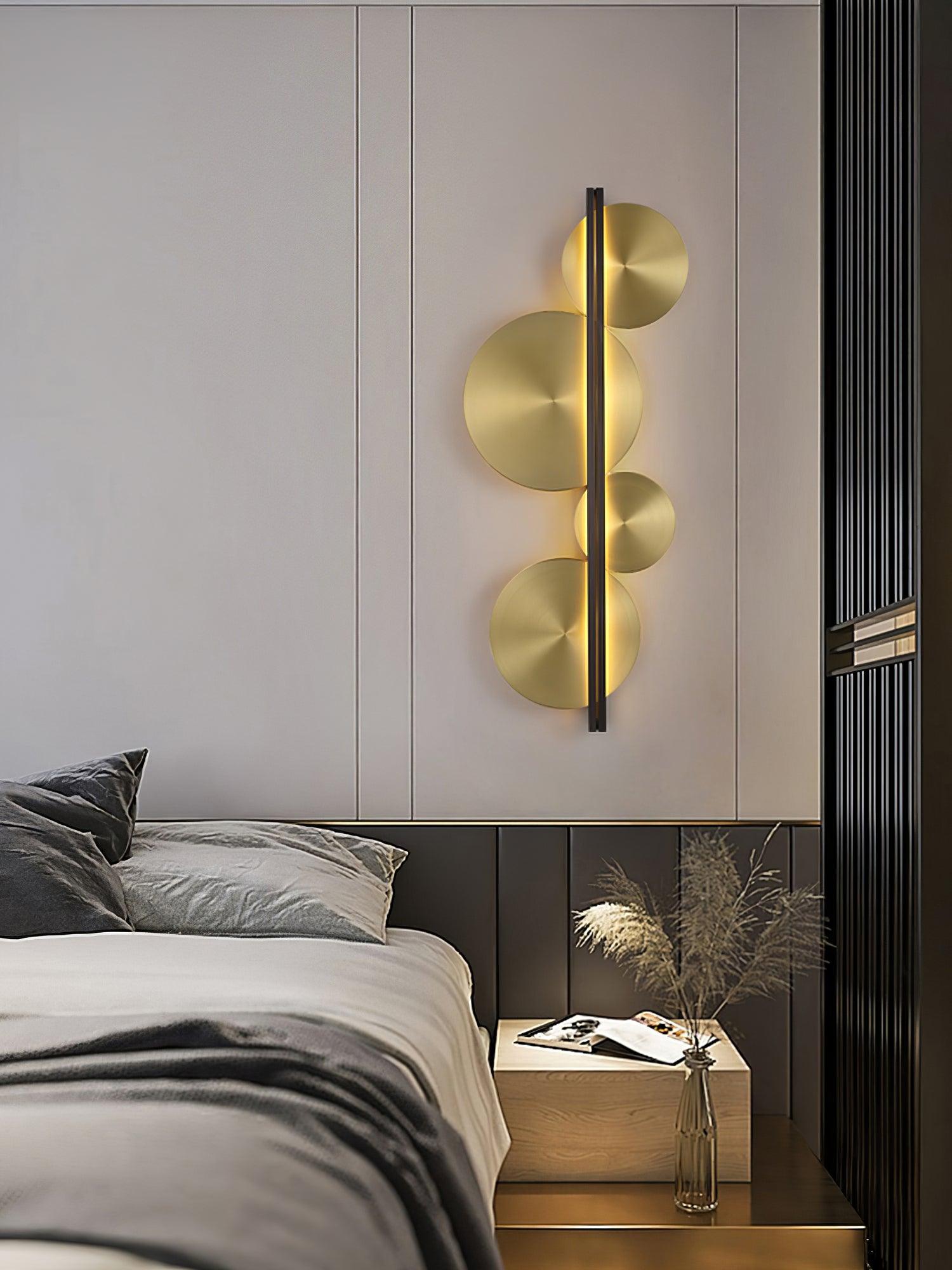 Lustra Wall Lamp Gold Circular Sculptural-Neutral Decor