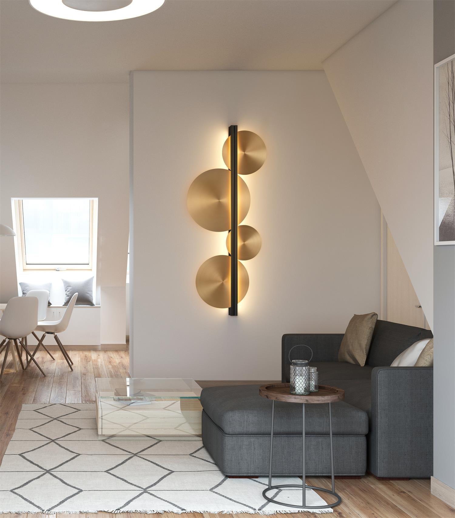 Lustra Wall Lamp Gold Circular Sculptural-Neutral Decor