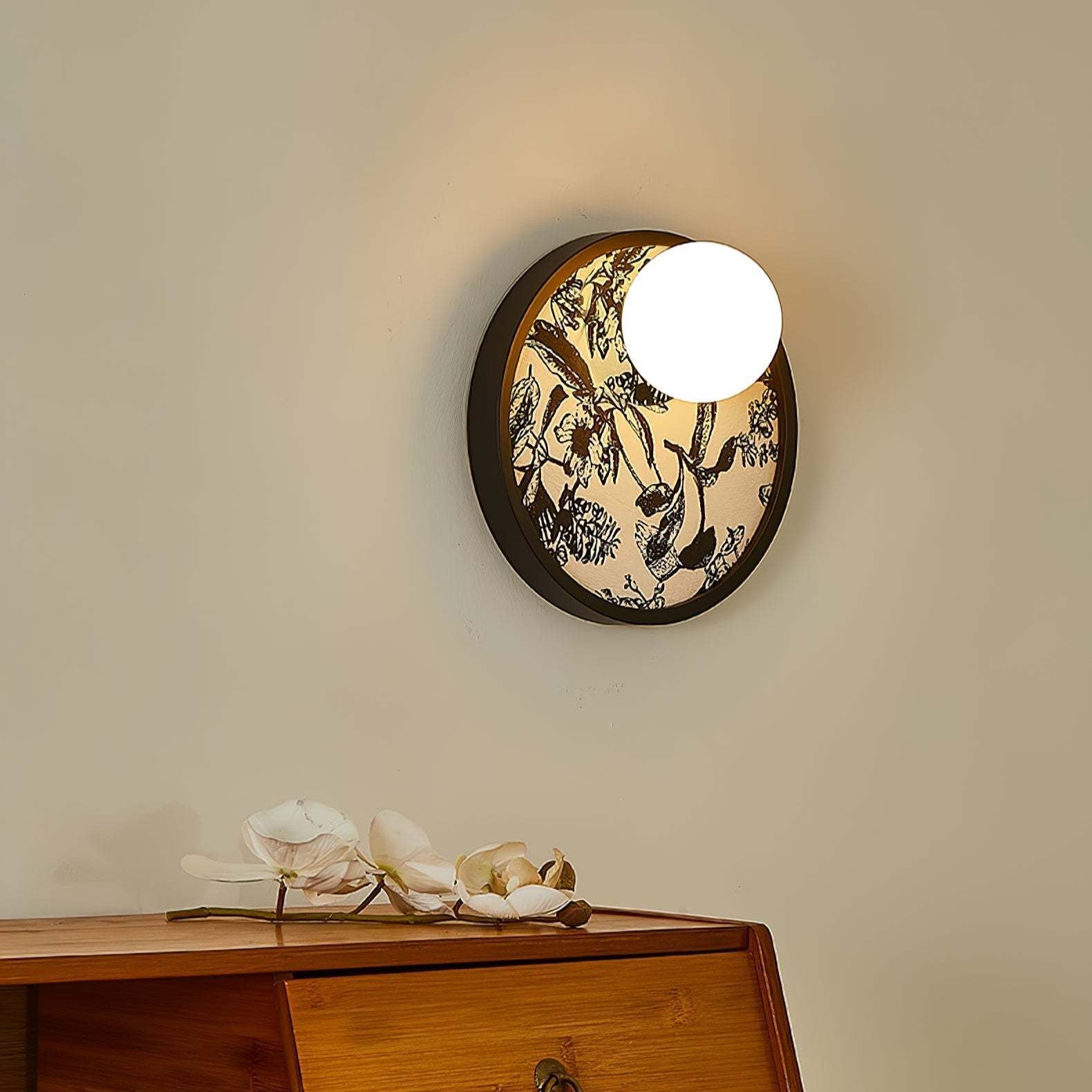 Sytala Premium Nordic Art Orbit Fabric Wall Light-Neutral Decor