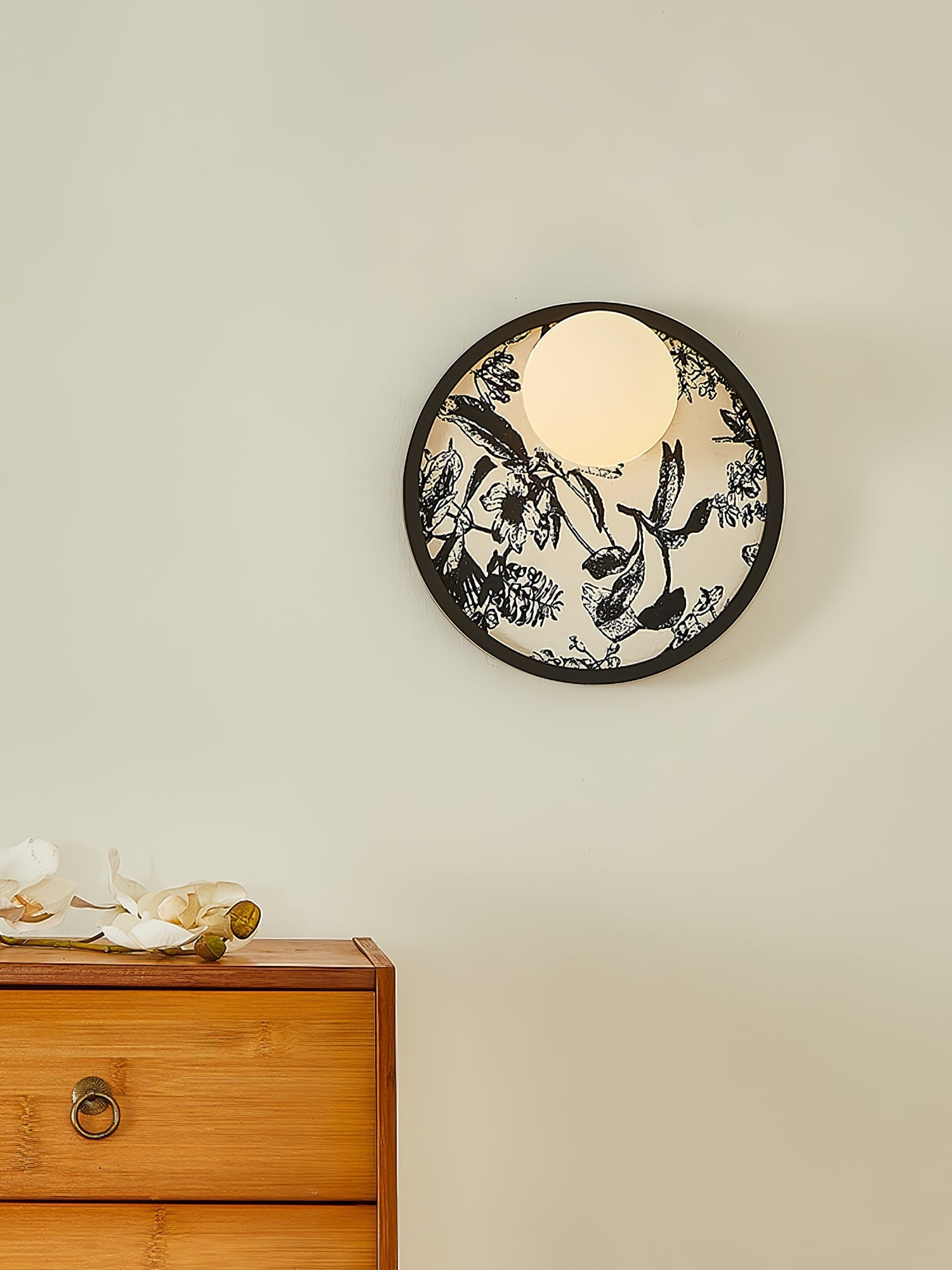 Sytala Premium Nordic Art Orbit Fabric Wall Light-Neutral Decor
