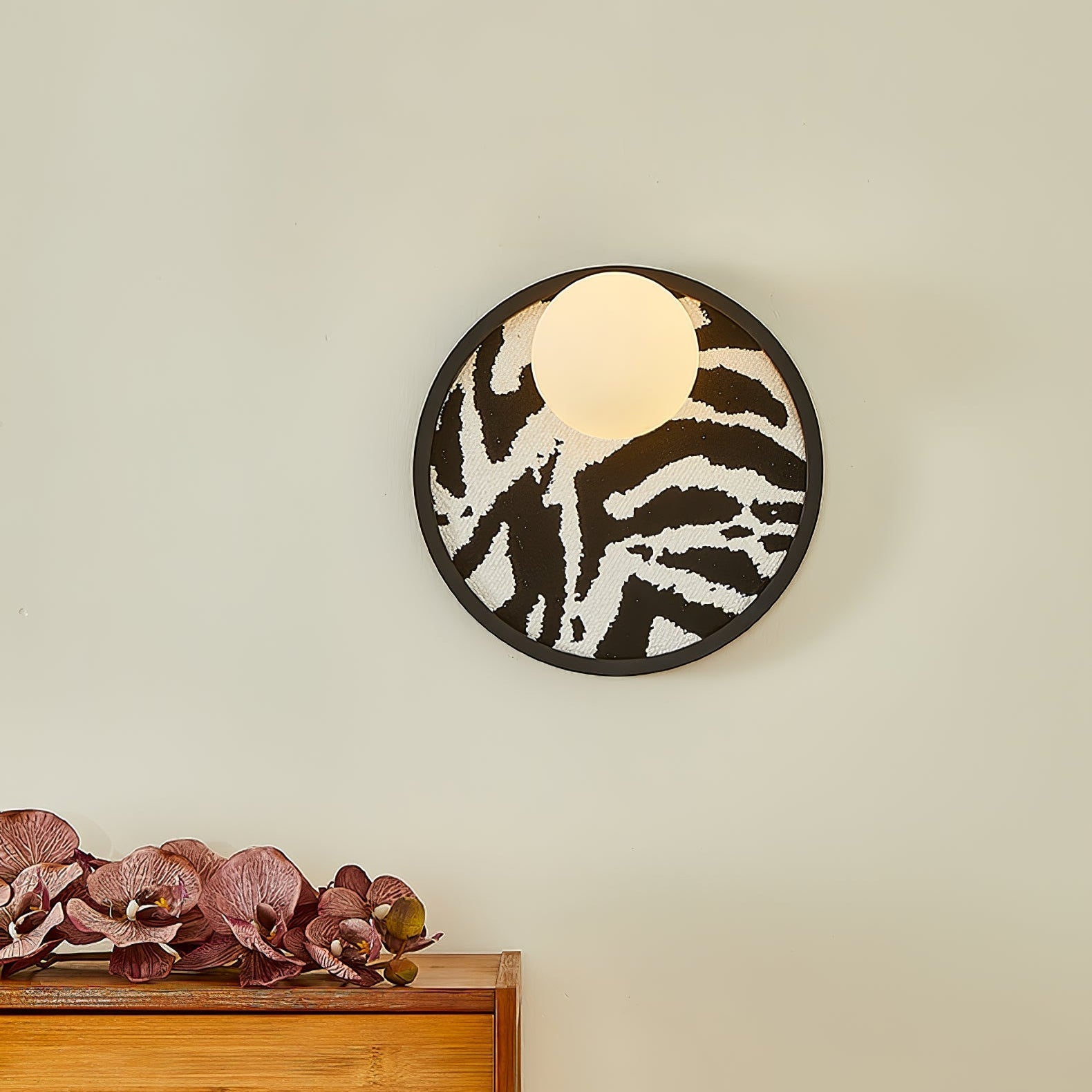 Sytala Premium Nordic Art Orbit Fabric Wall Light-Neutral Decor