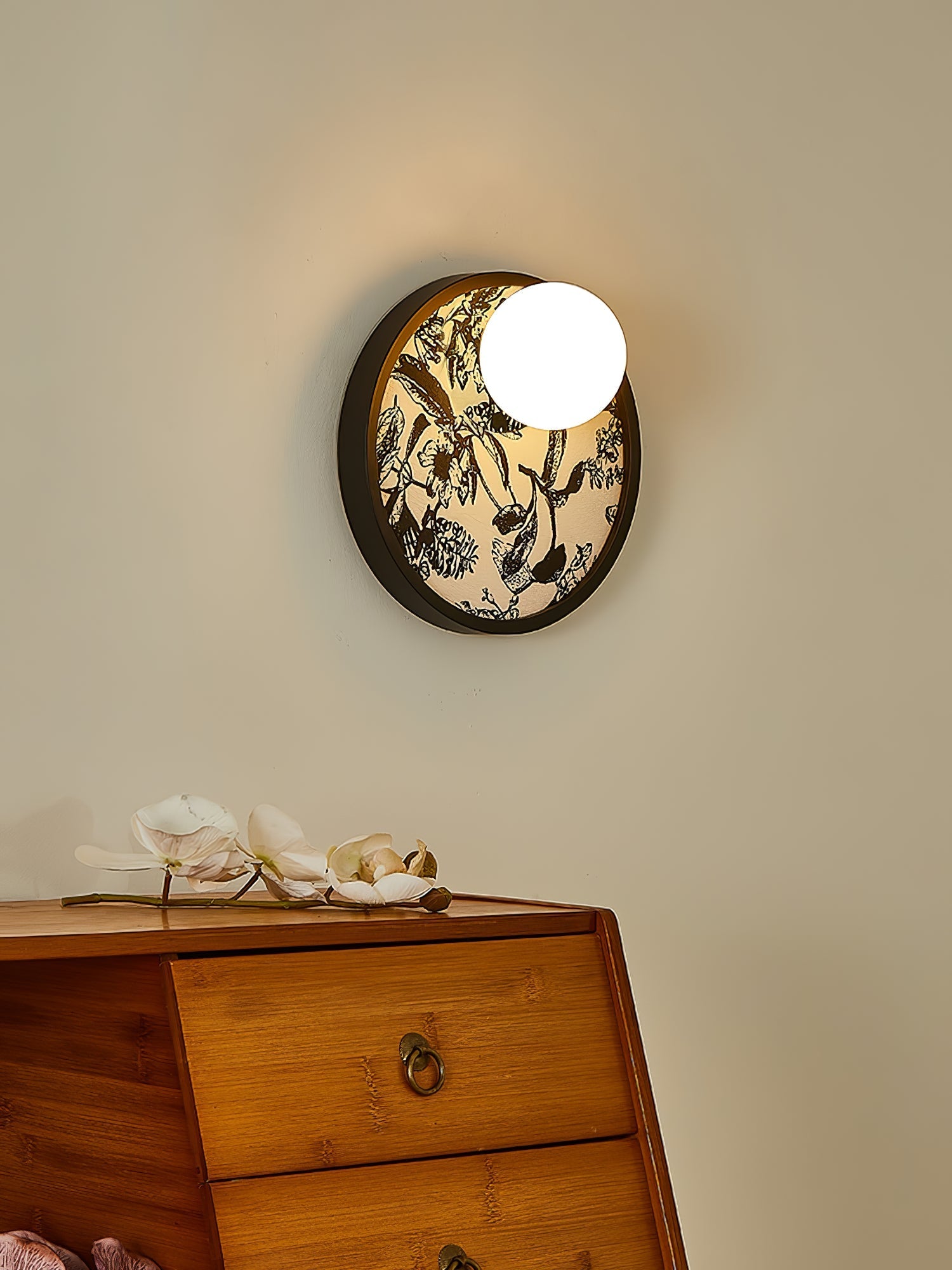Sytala Premium Nordic Art Orbit Fabric Wall Light-Neutral Decor