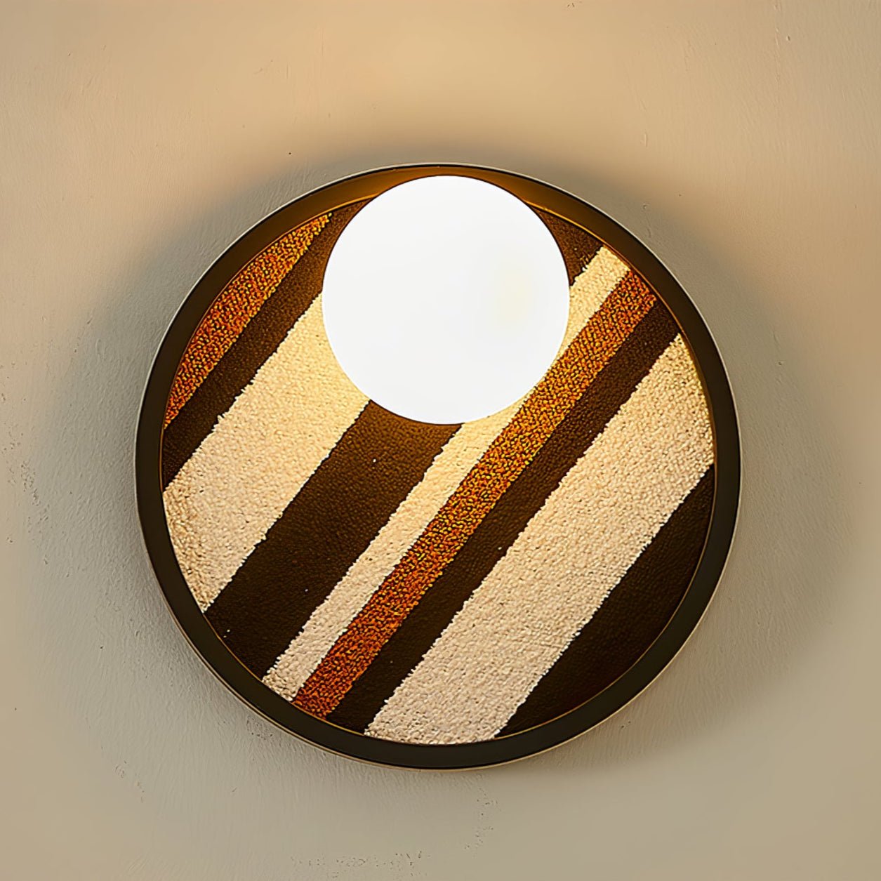 Sytala Premium Nordic Art Orbit Fabric Wall Light-Neutral Decor