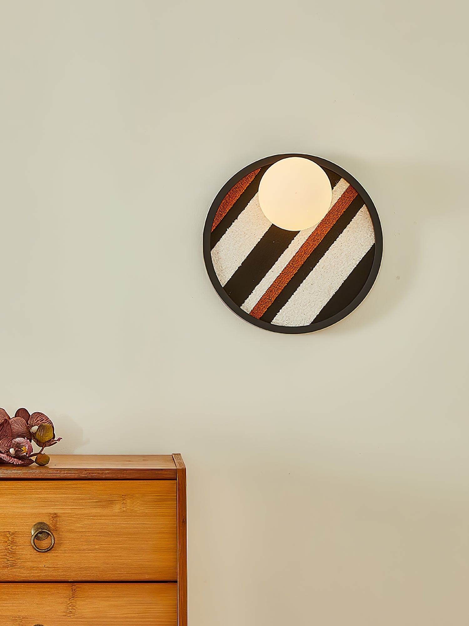 Sytala Premium Nordic Art Orbit Fabric Wall Light-Neutral Decor