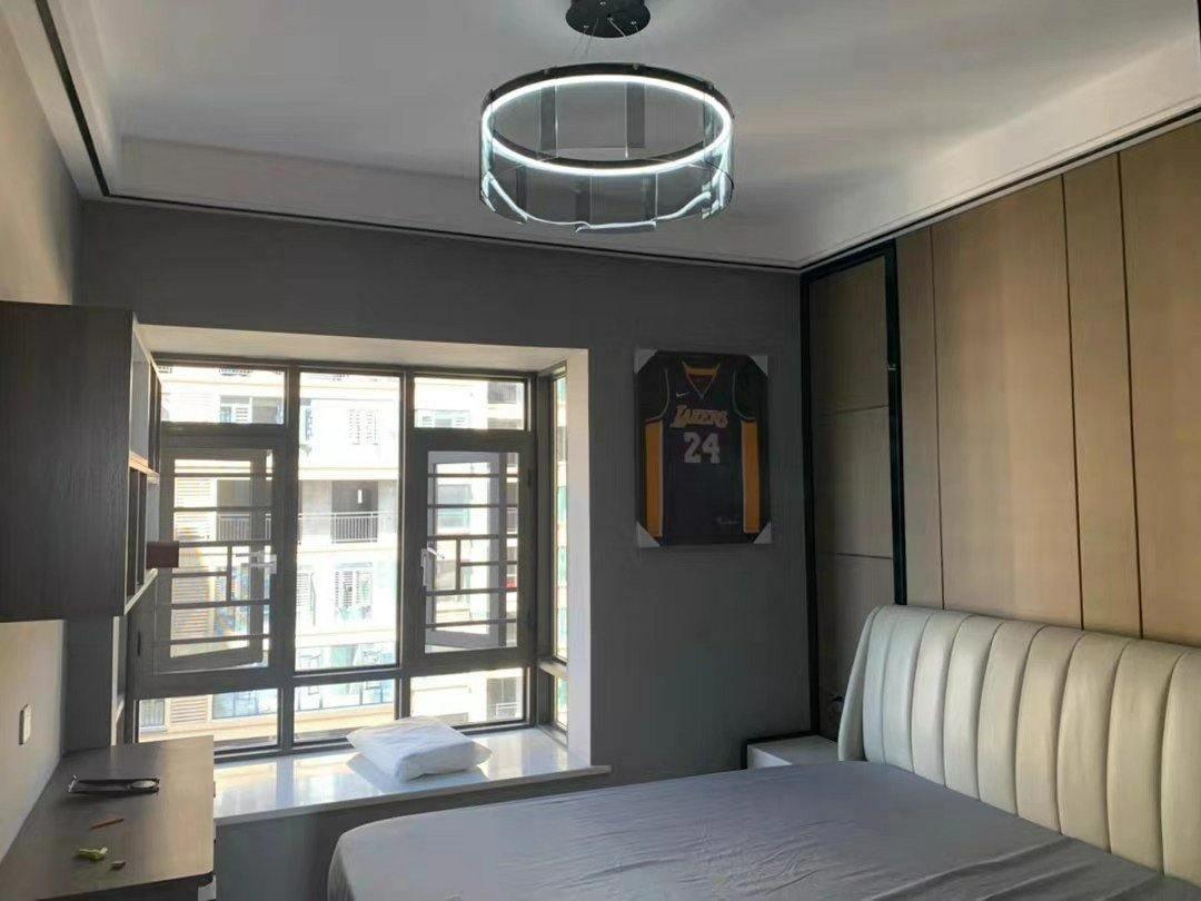 Lustra Chandelier LED Ring Black Glass Modern-Neutral Decor