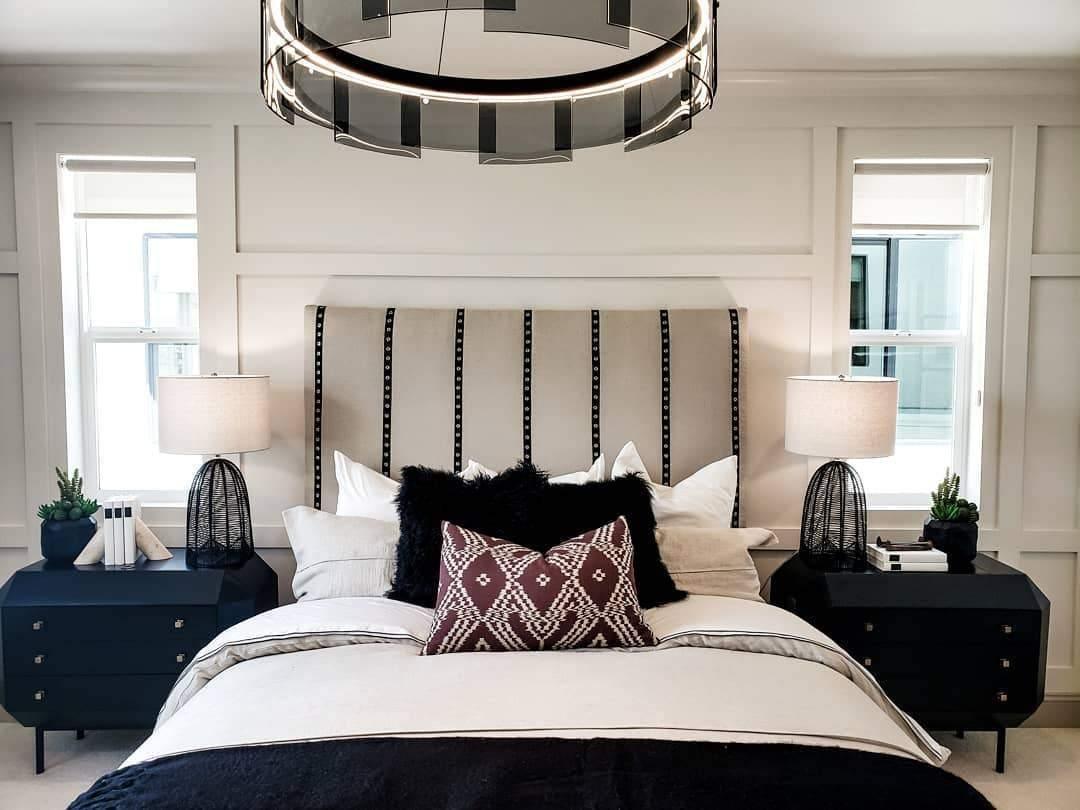 Lustra Chandelier LED Ring Black Glass Modern-Neutral Decor