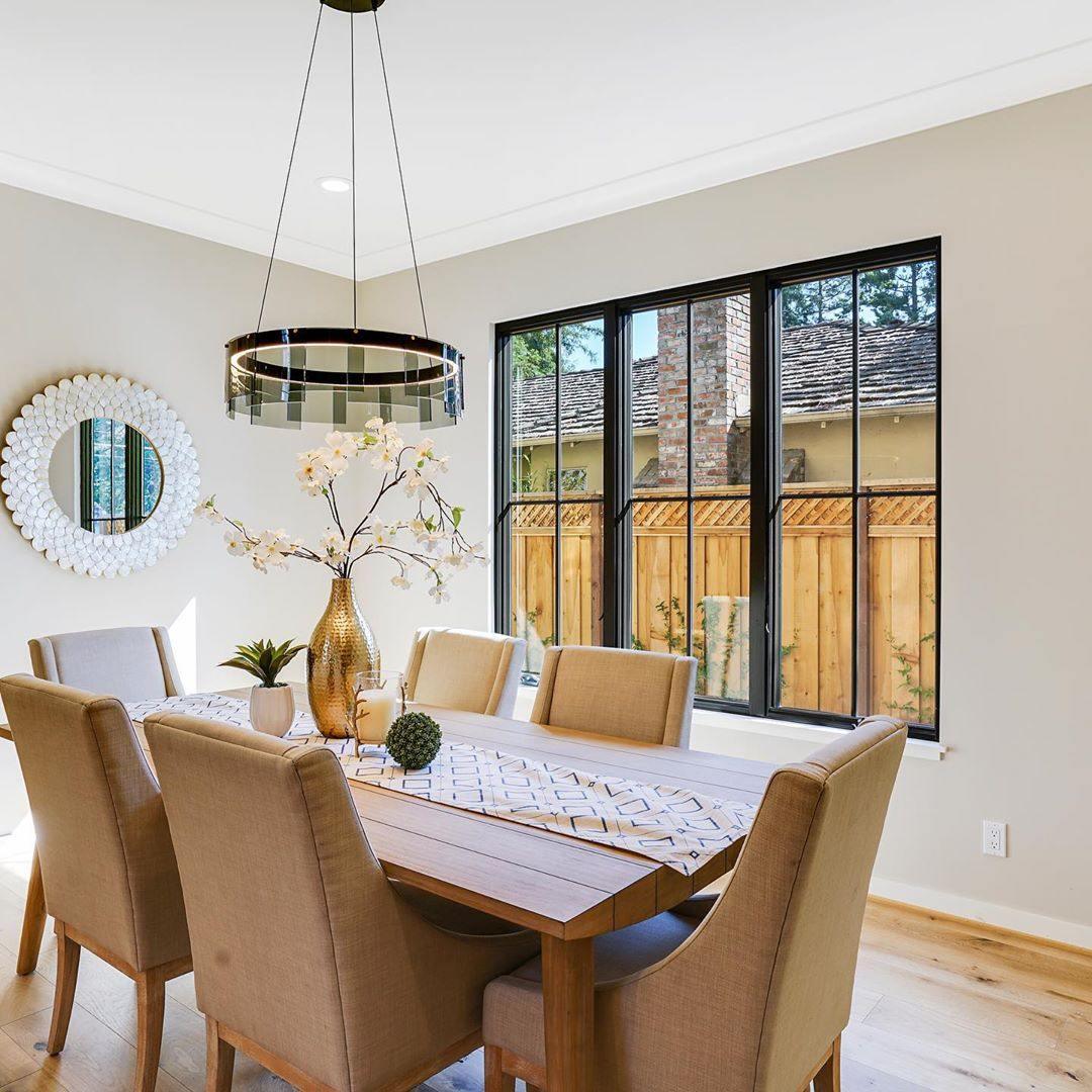 Lustra Chandelier LED Ring Black Glass Modern-Neutral Decor