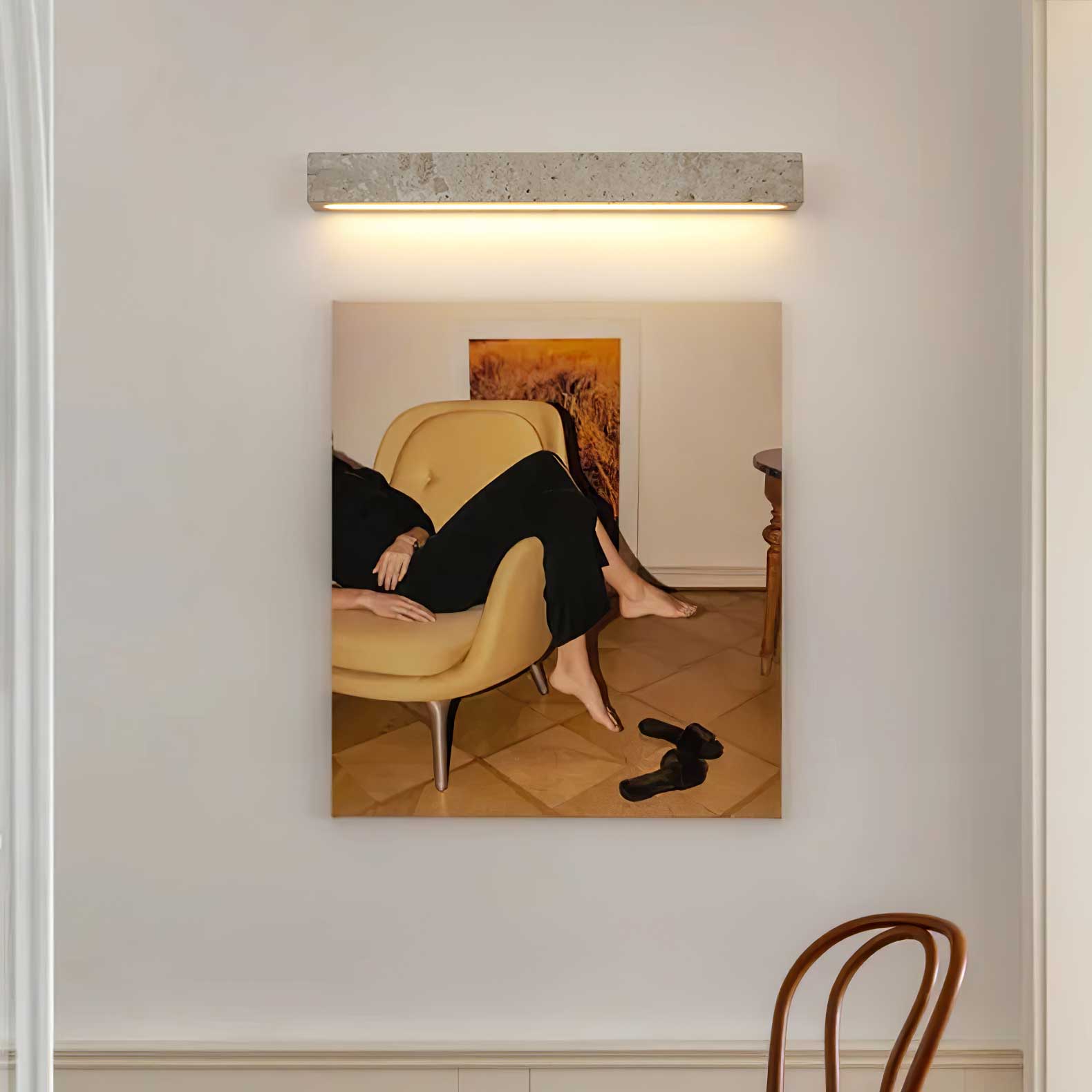 Lumor Travertine Pendant Light-Neutral Decor