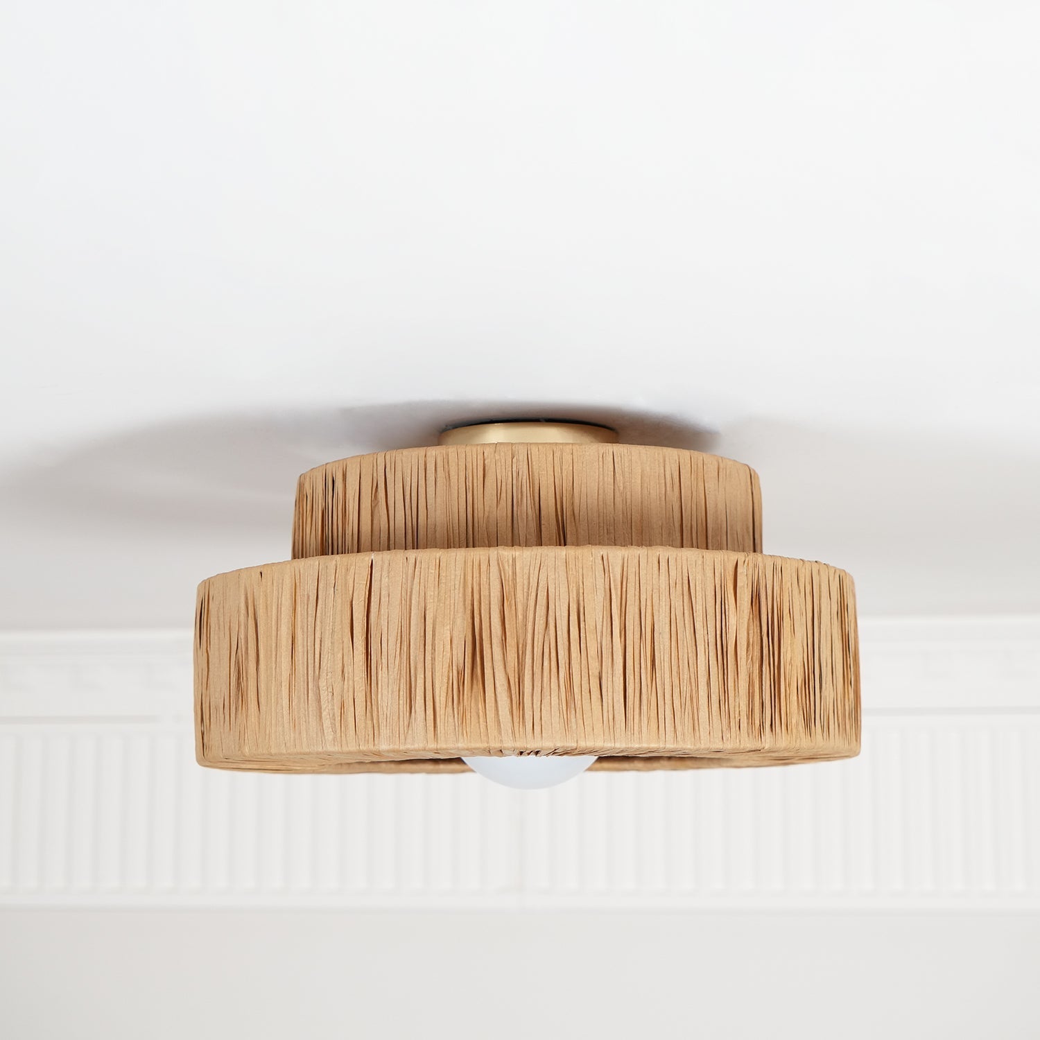 Ilthean Natural Straw Art Ceiling Lamp-Neutral Decor