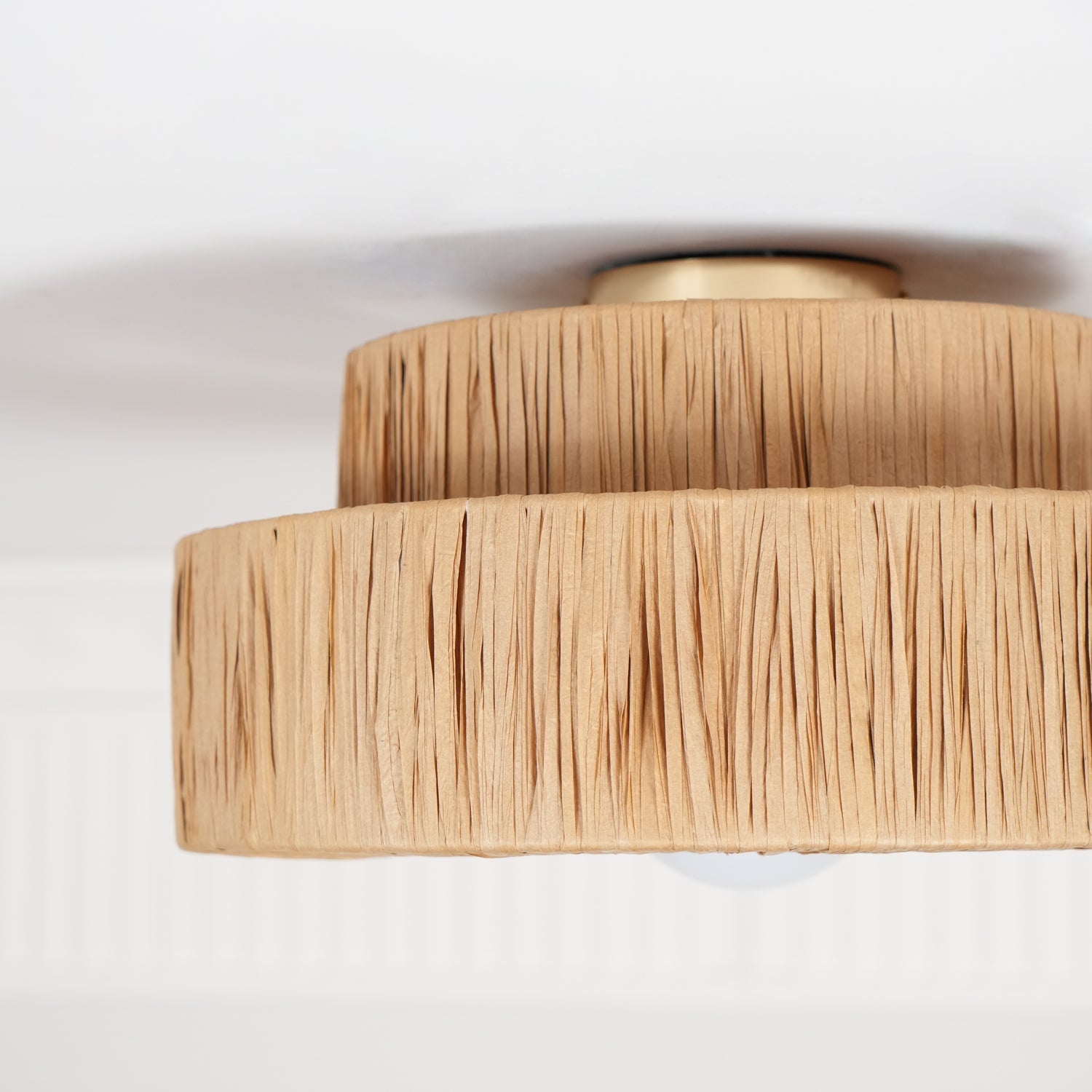 Ilthean Natural Straw Art Ceiling Lamp-Neutral Decor