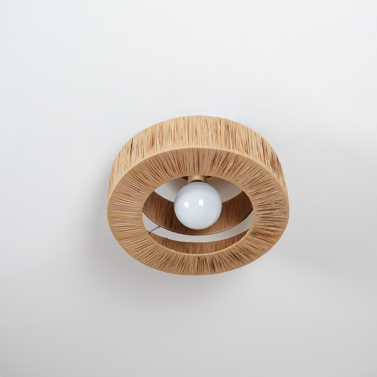 Ilthean Natural Straw Art Ceiling Lamp-Neutral Decor