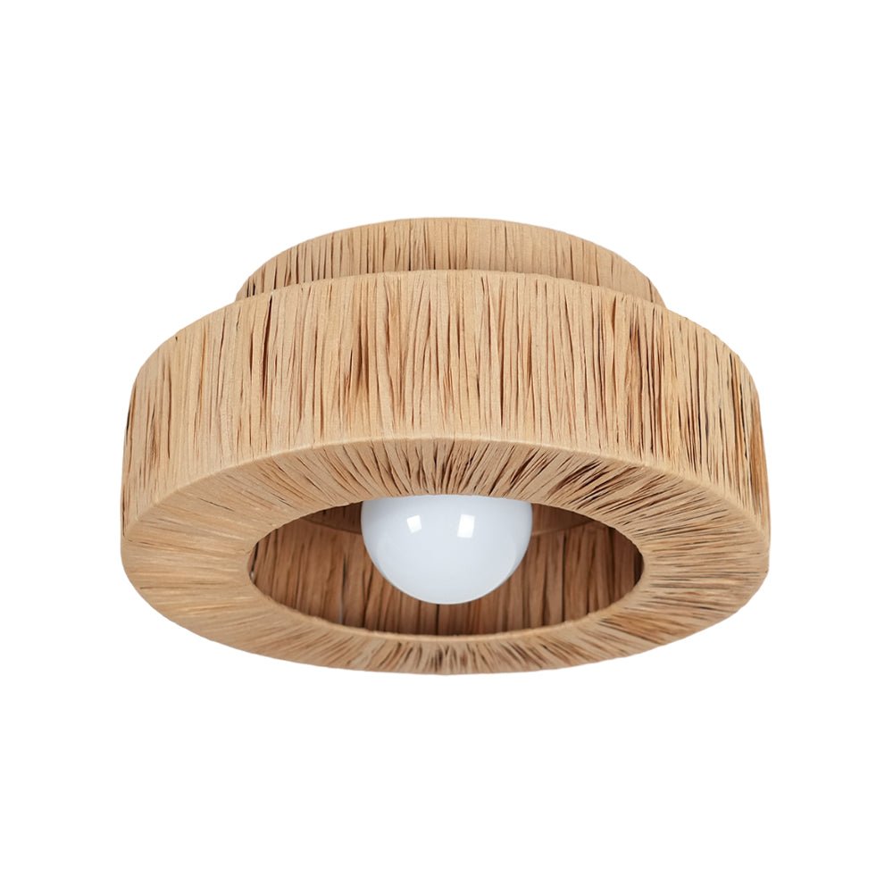 Ilthean Natural Straw Art Ceiling Lamp-Neutral Decor