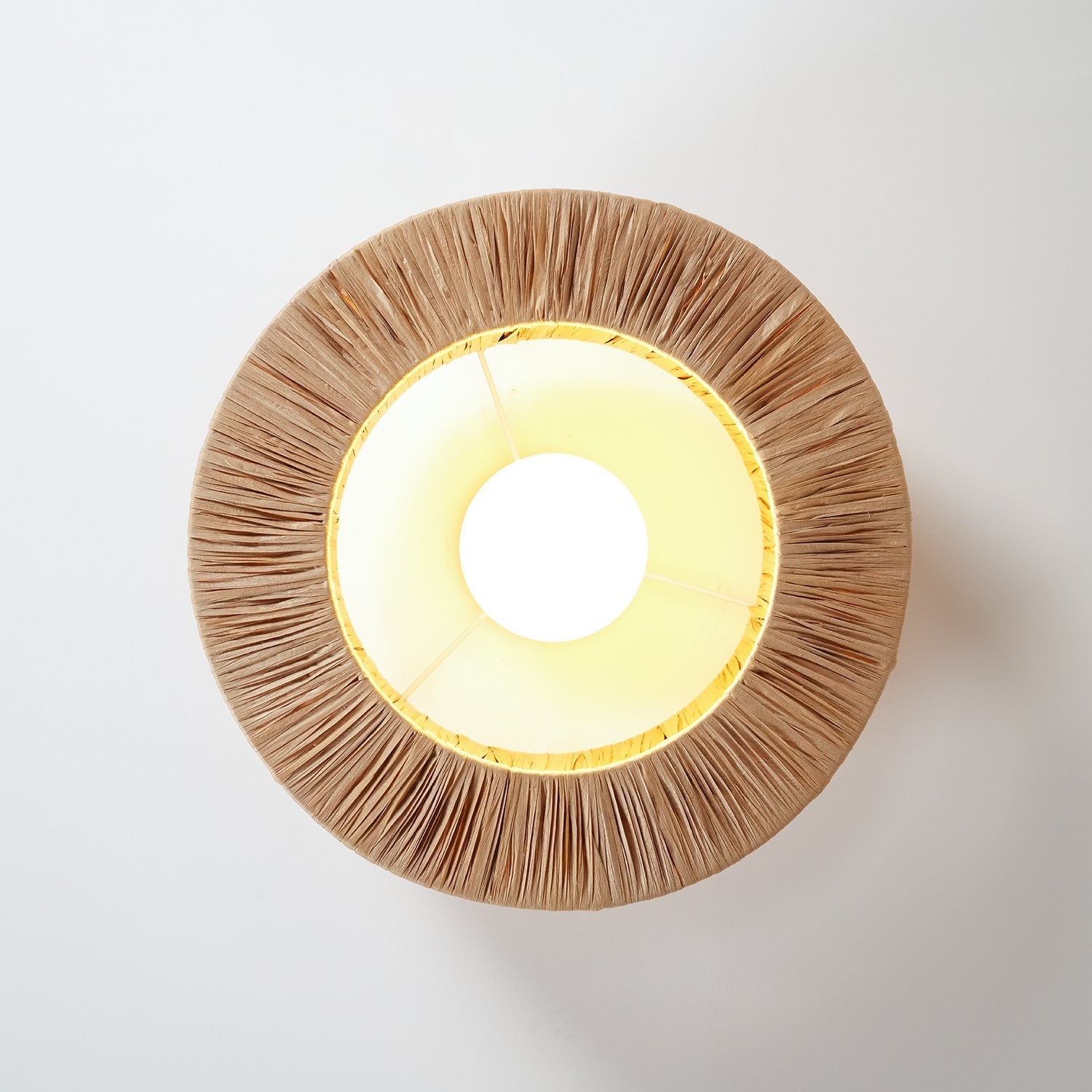 Ilthean Natural Straw Art Ceiling Lamp-Neutral Decor