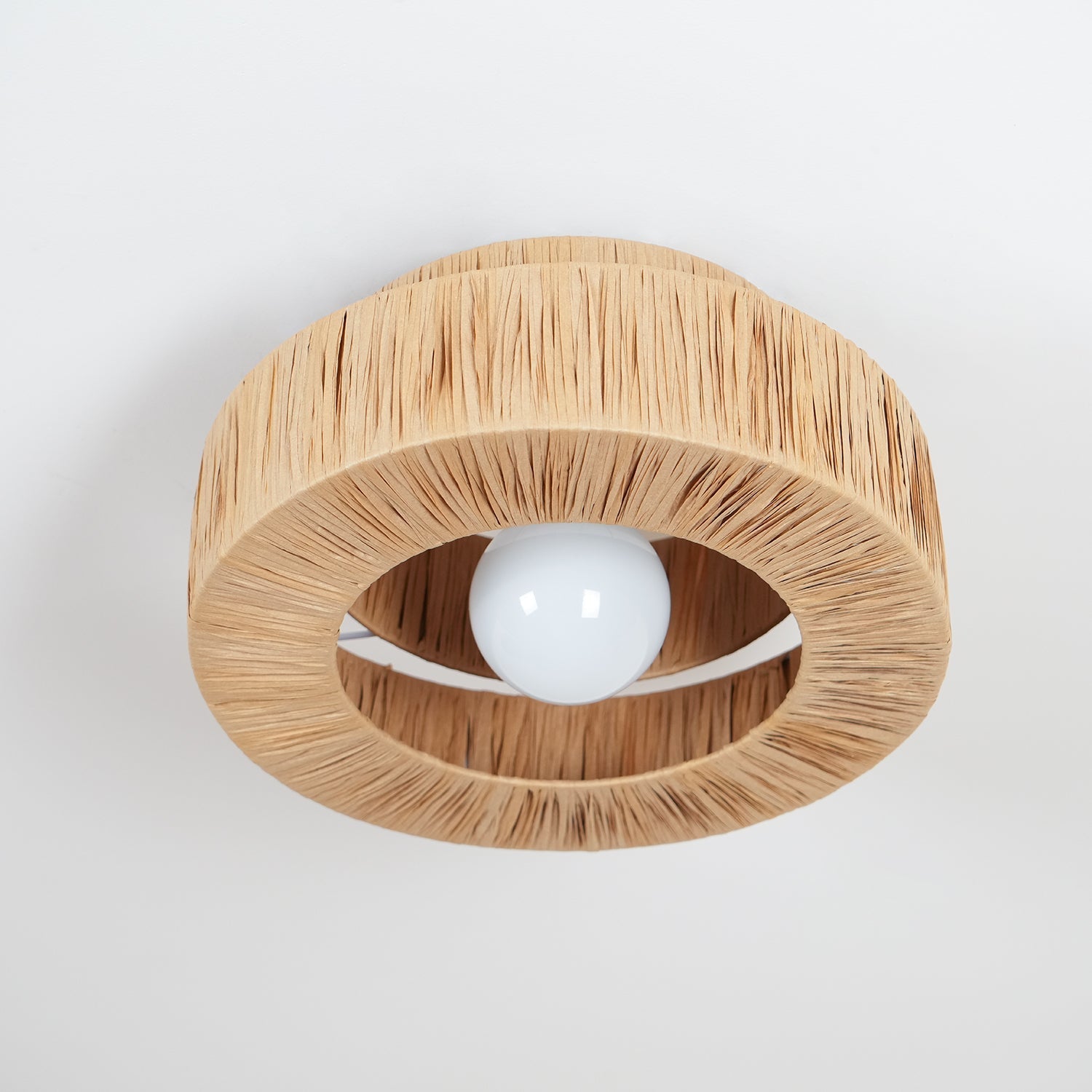 Ilthean Natural Straw Art Ceiling Lamp-Neutral Decor