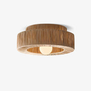 Ilthean Natural Straw Art Ceiling Lamp-Neutral Decor