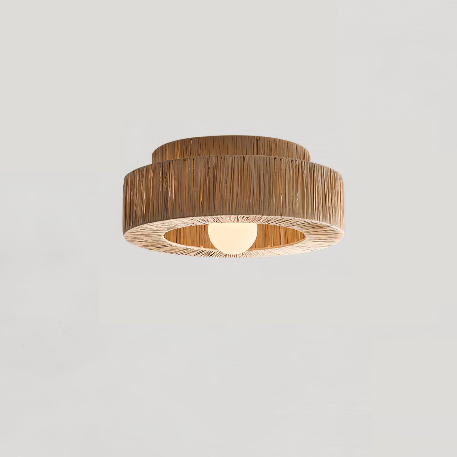 Ilthean Natural Straw Art Ceiling Lamp-Neutral Decor