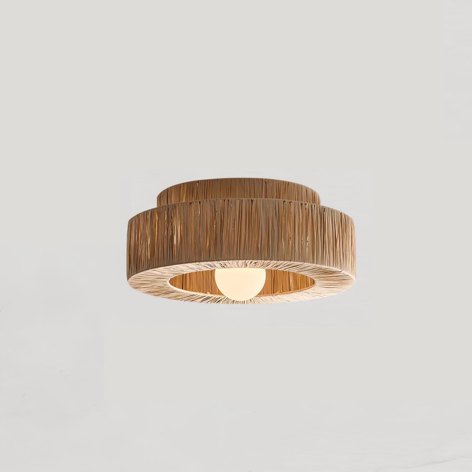 Ilthean Natural Straw Art Ceiling Lamp-Neutral Decor