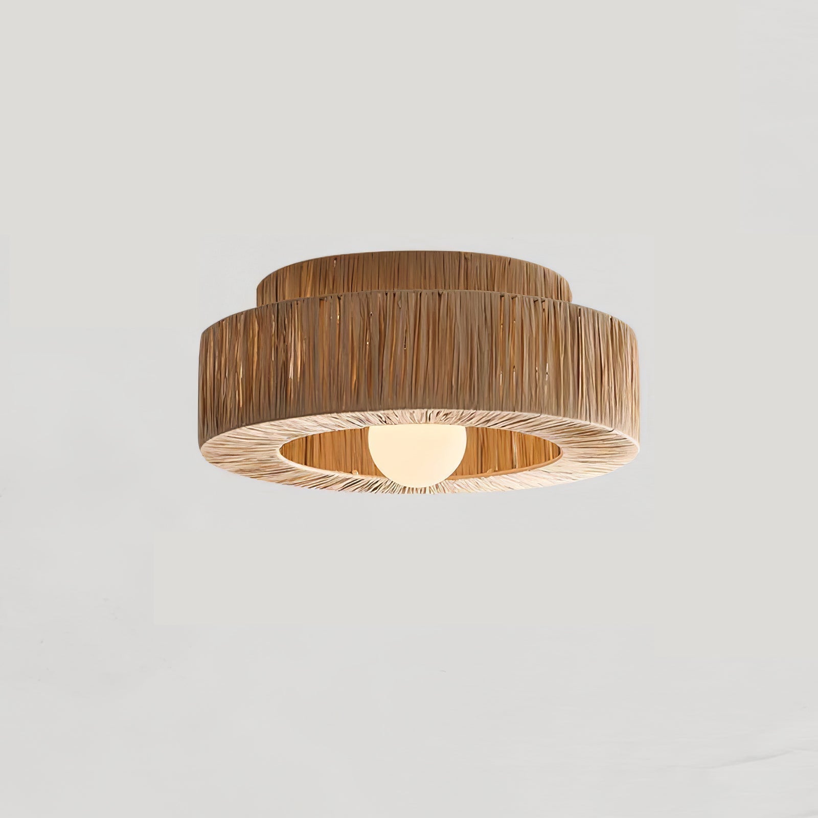 Ilthean Natural Straw Art Ceiling Lamp-Neutral Decor