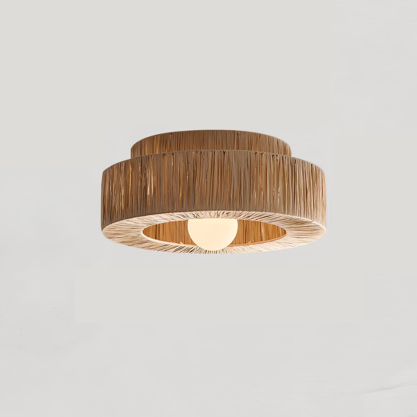 Ilthean Natural Straw Art Ceiling Lamp-Neutral Decor
