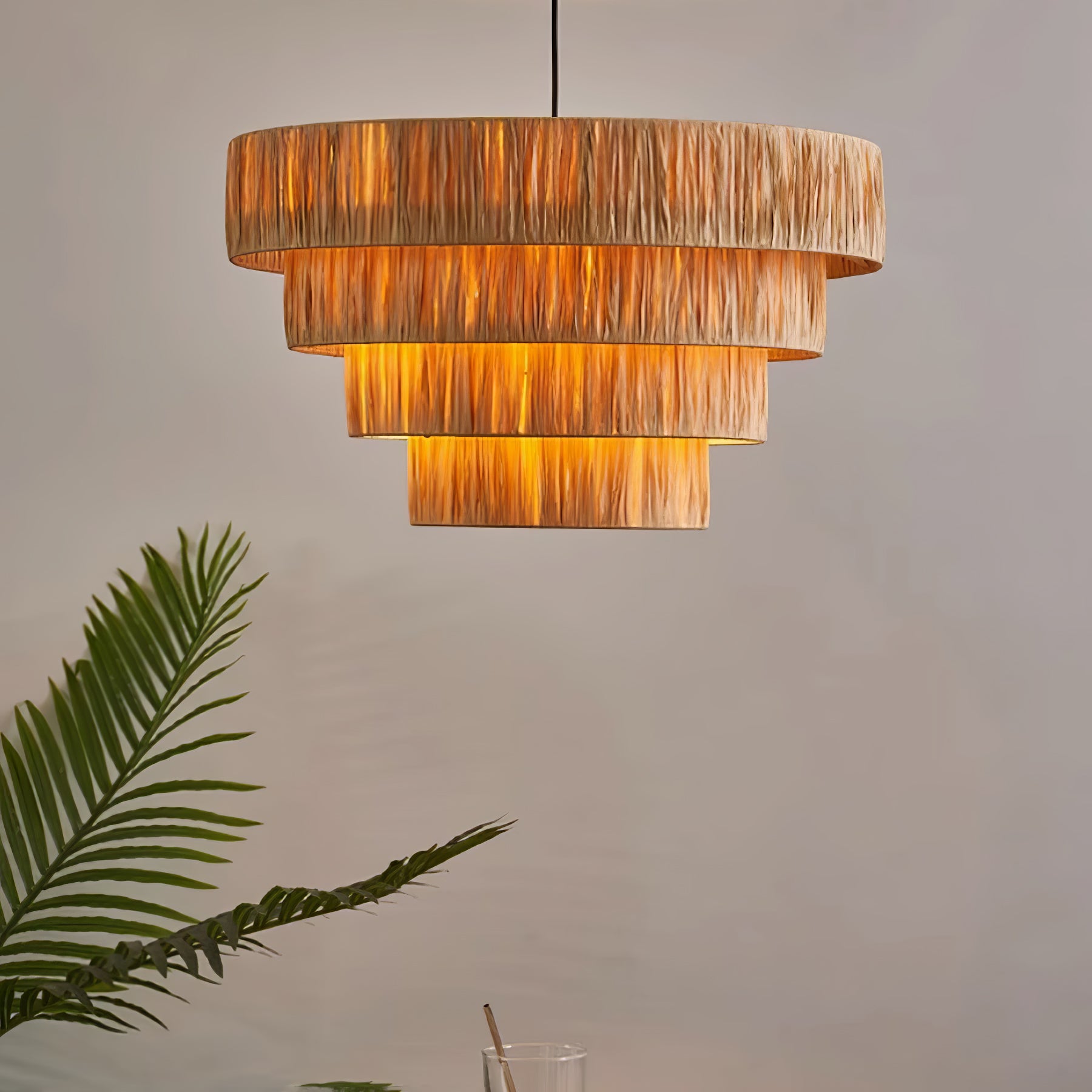 Thyra Straw Traditional Retro Pendant Light-Neutral Decor