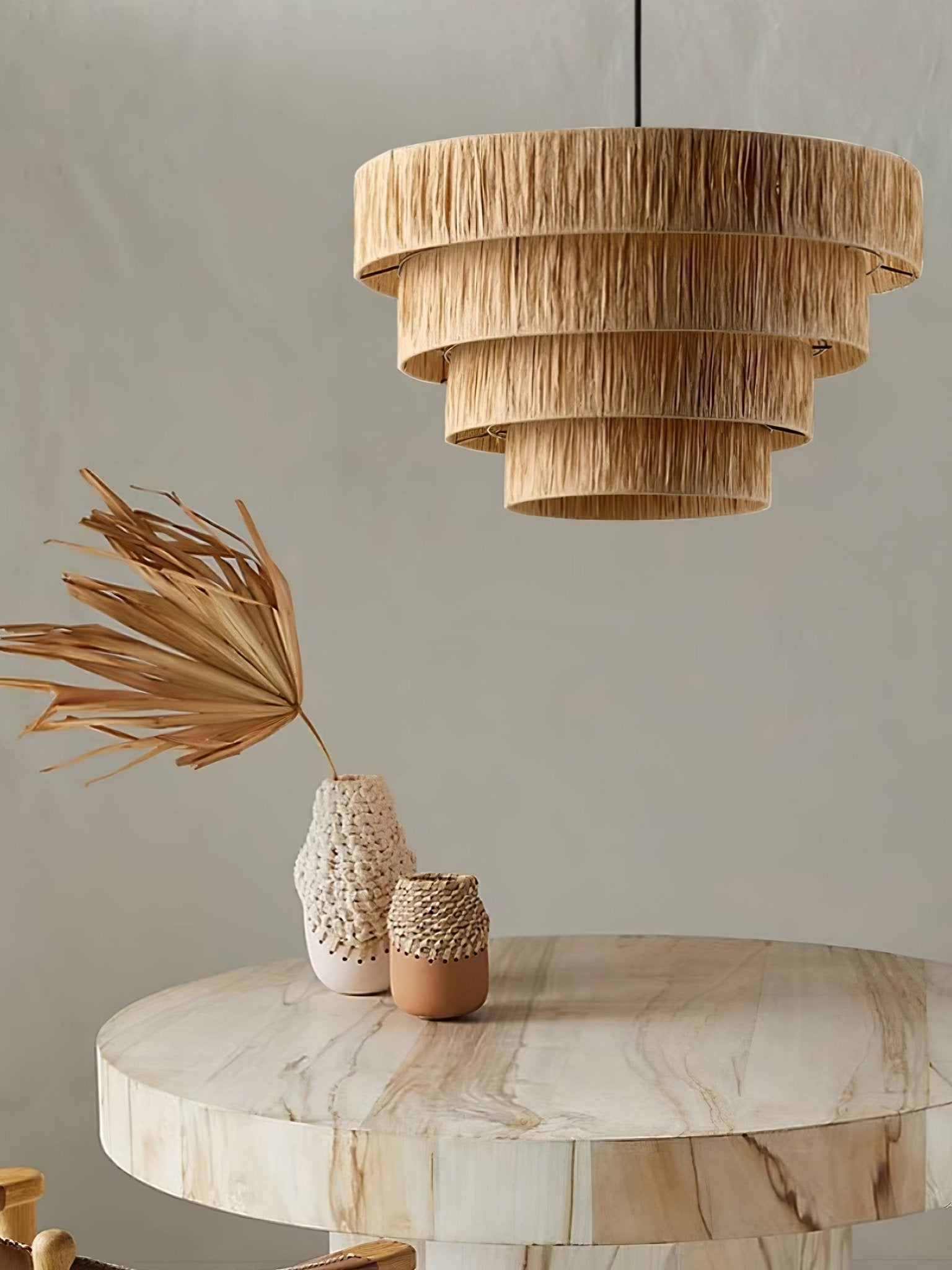 Thyra Straw Traditional Retro Pendant Light-Neutral Decor
