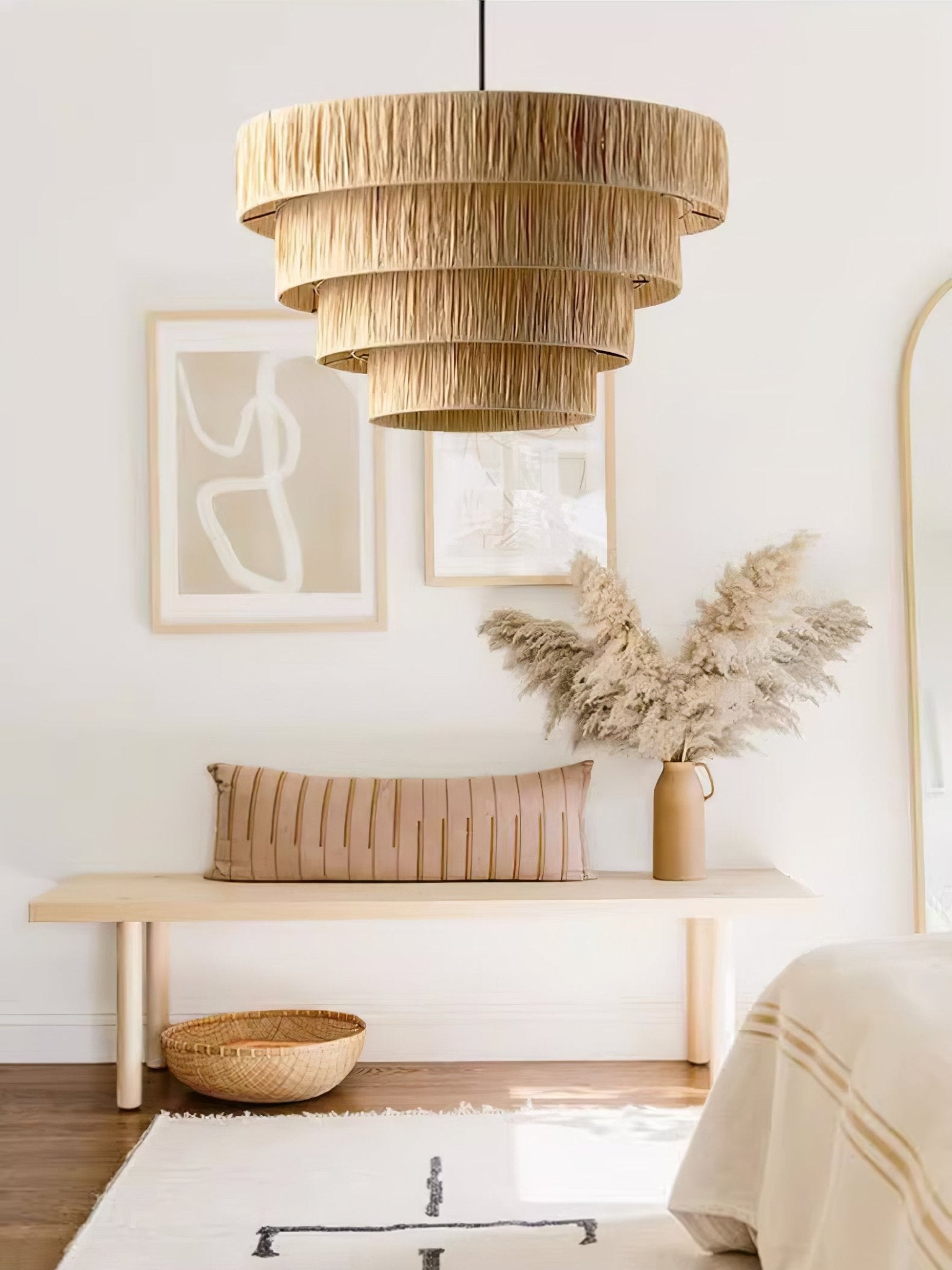 Thyra Straw Traditional Retro Pendant Light-Neutral Decor