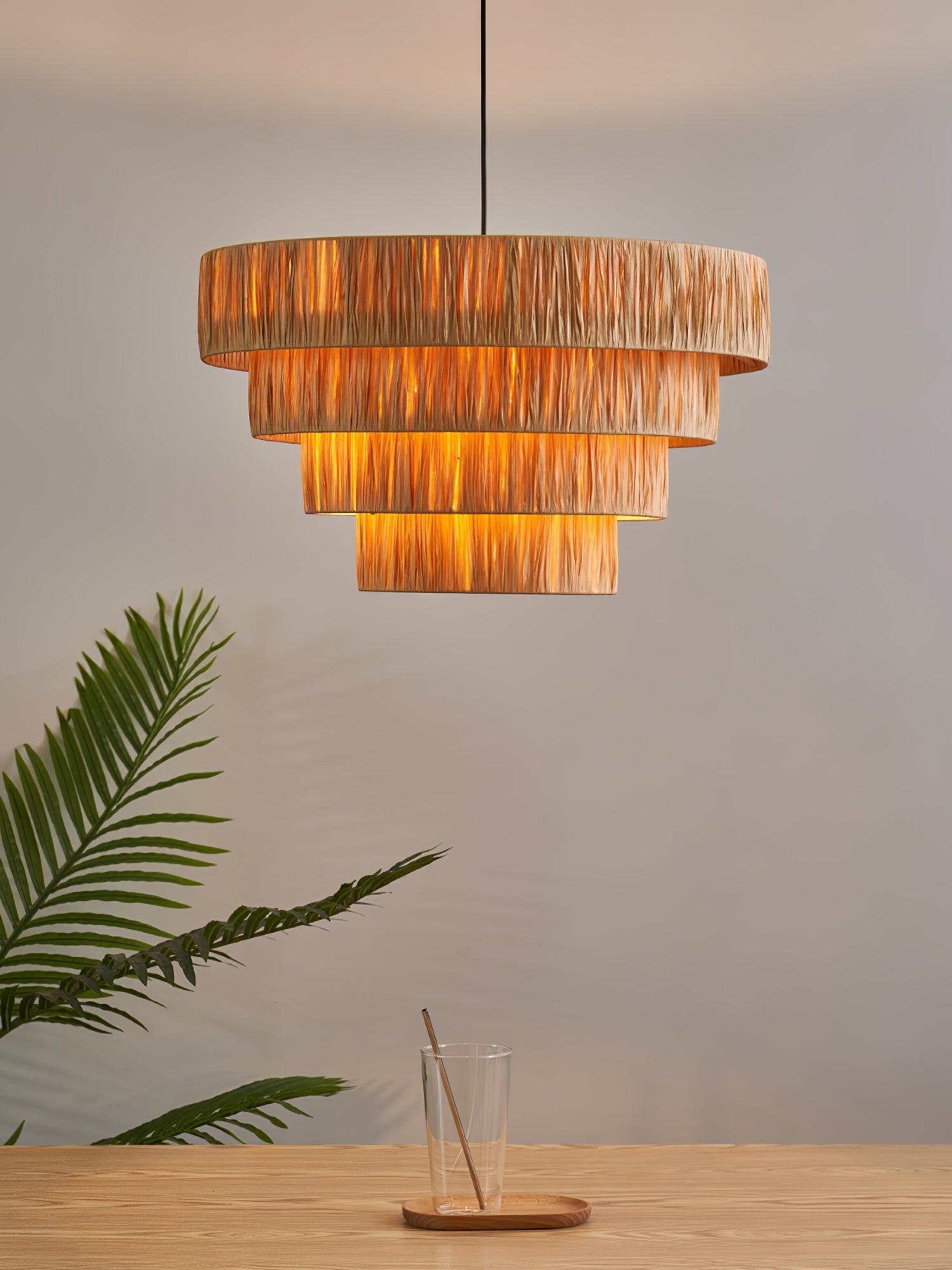 Thyra Straw Traditional Retro Pendant Light-Neutral Decor
