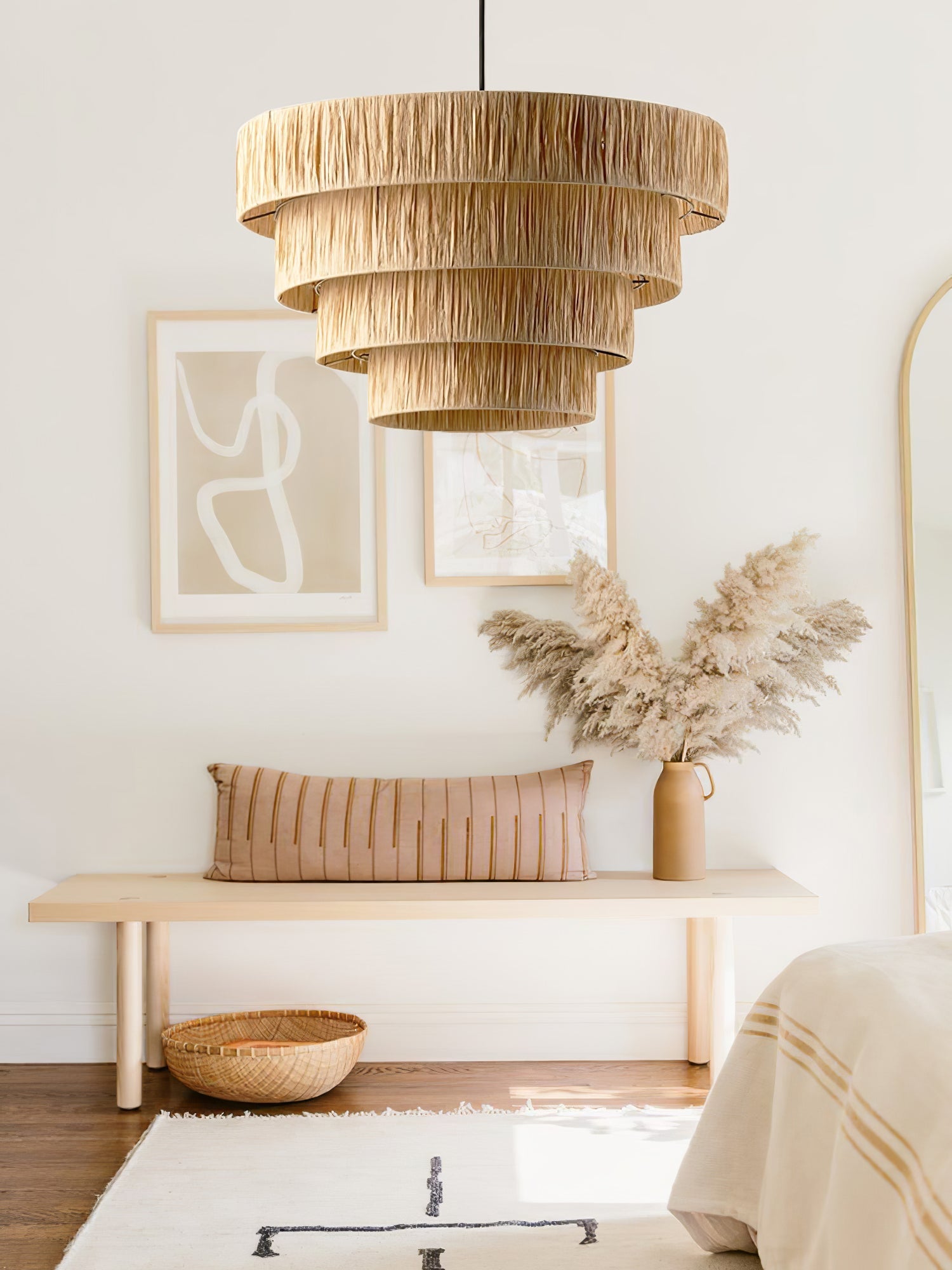 Thyra Straw Traditional Retro Pendant Light-Neutral Decor