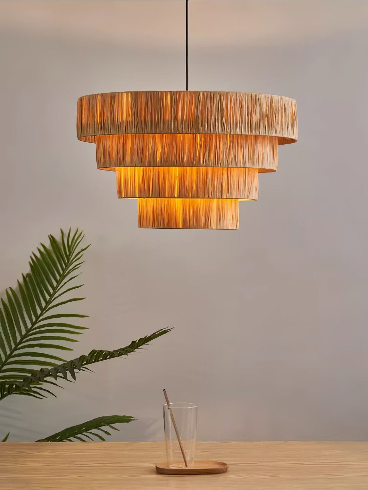 Thyra Straw Traditional Retro Pendant Light-Neutral Decor