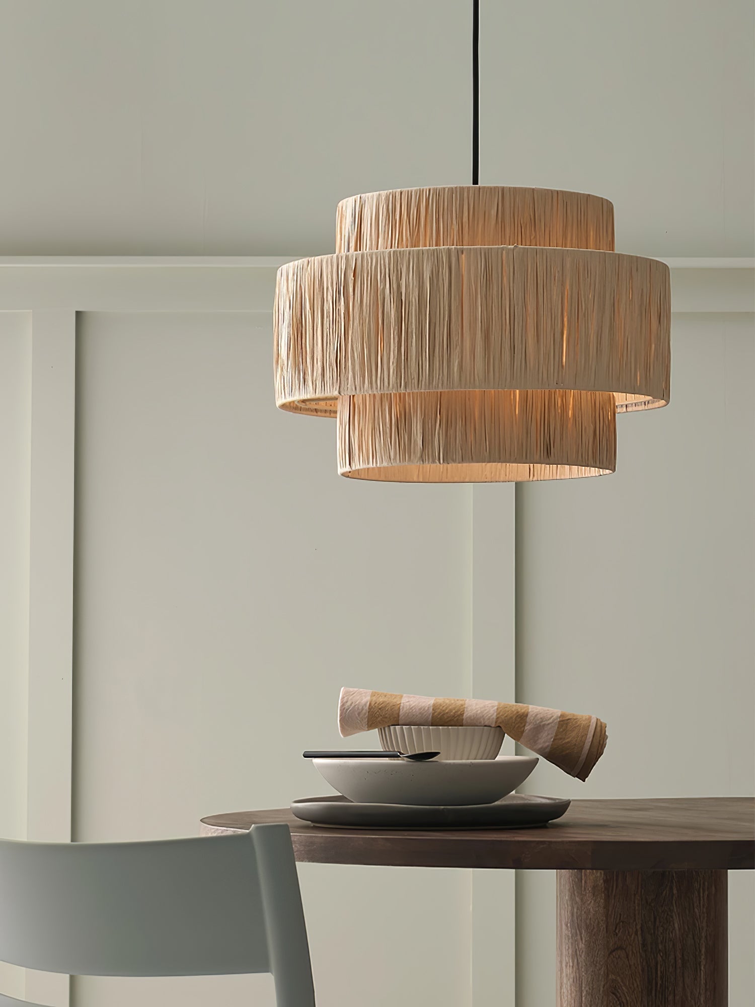 Thyra Straw Traditional Retro Pendant Light-Neutral Decor