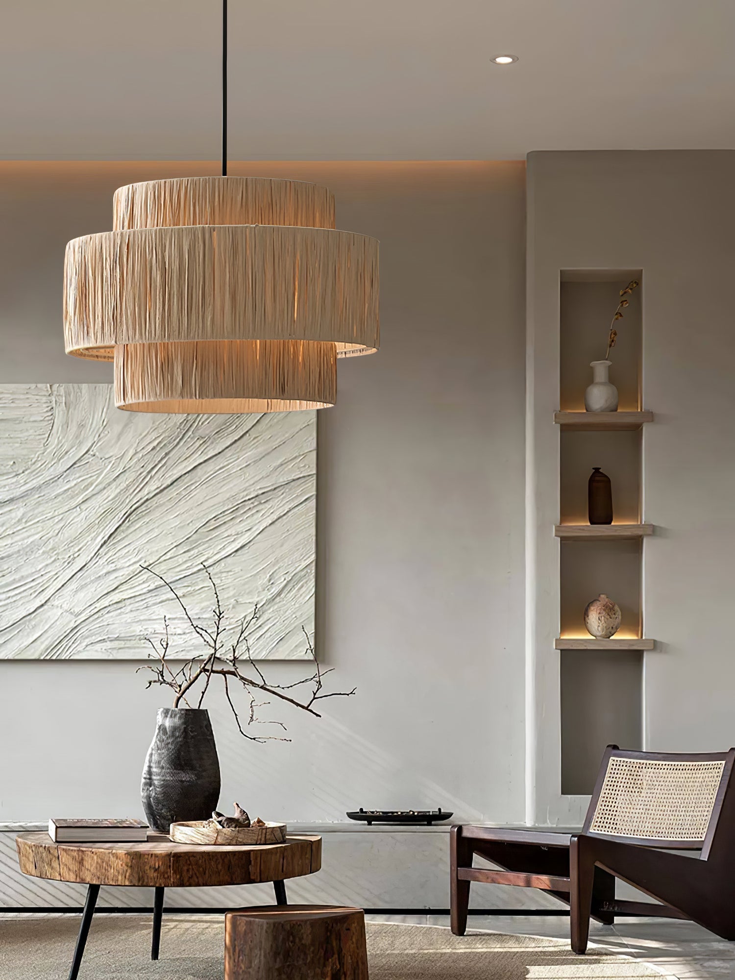 Thyra Straw Traditional Retro Pendant Light-Neutral Decor