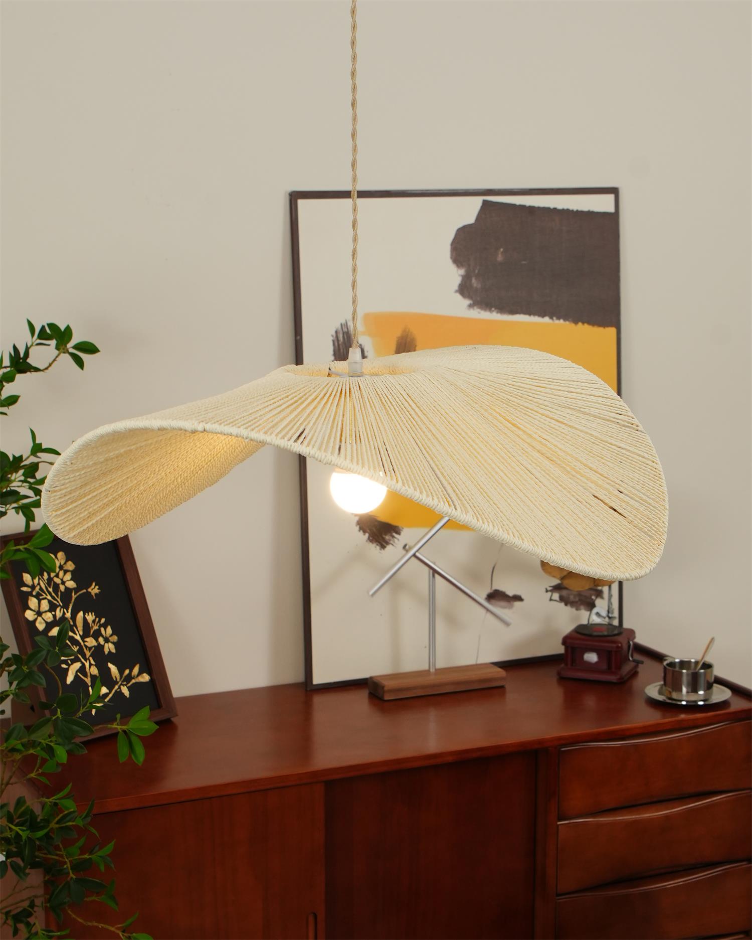 Solara Handwoven Natural Rattan Pendant Light