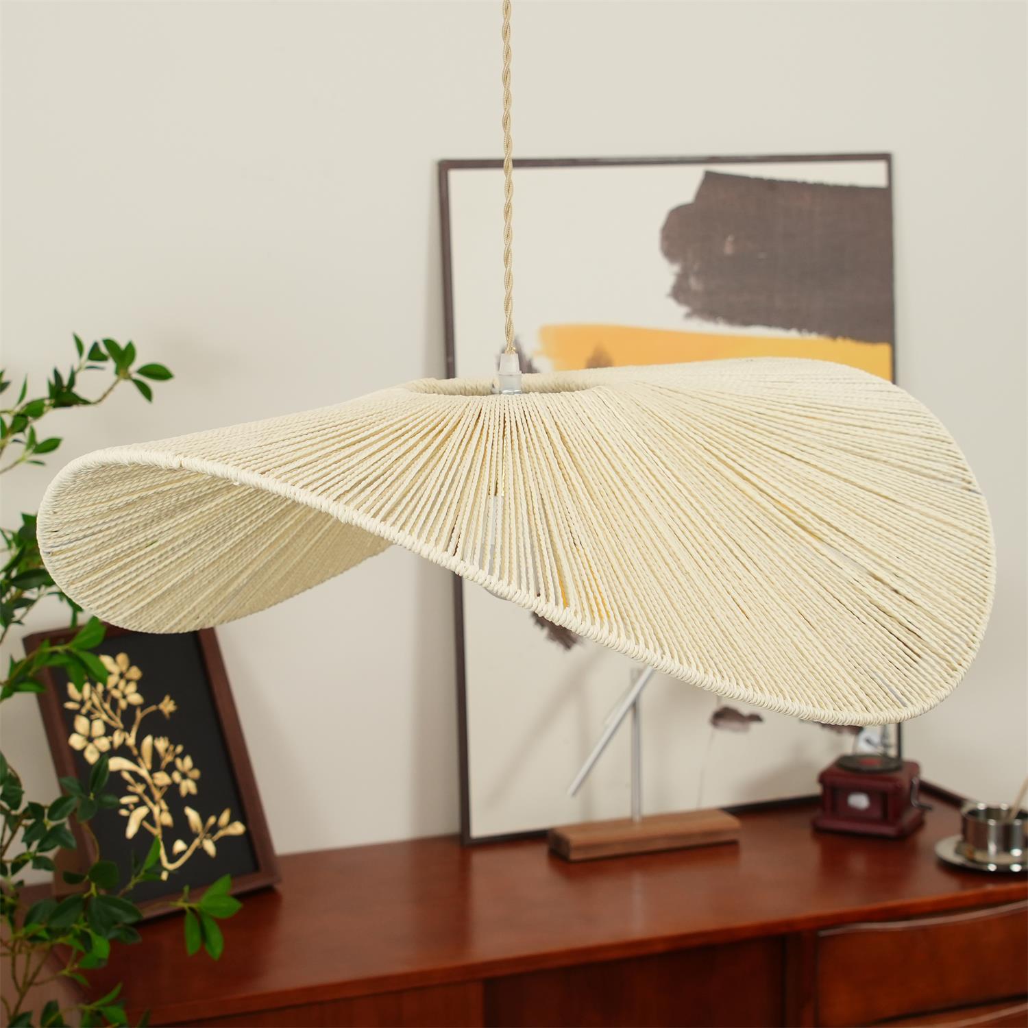 Solara Handwoven Natural Rattan Pendant Light