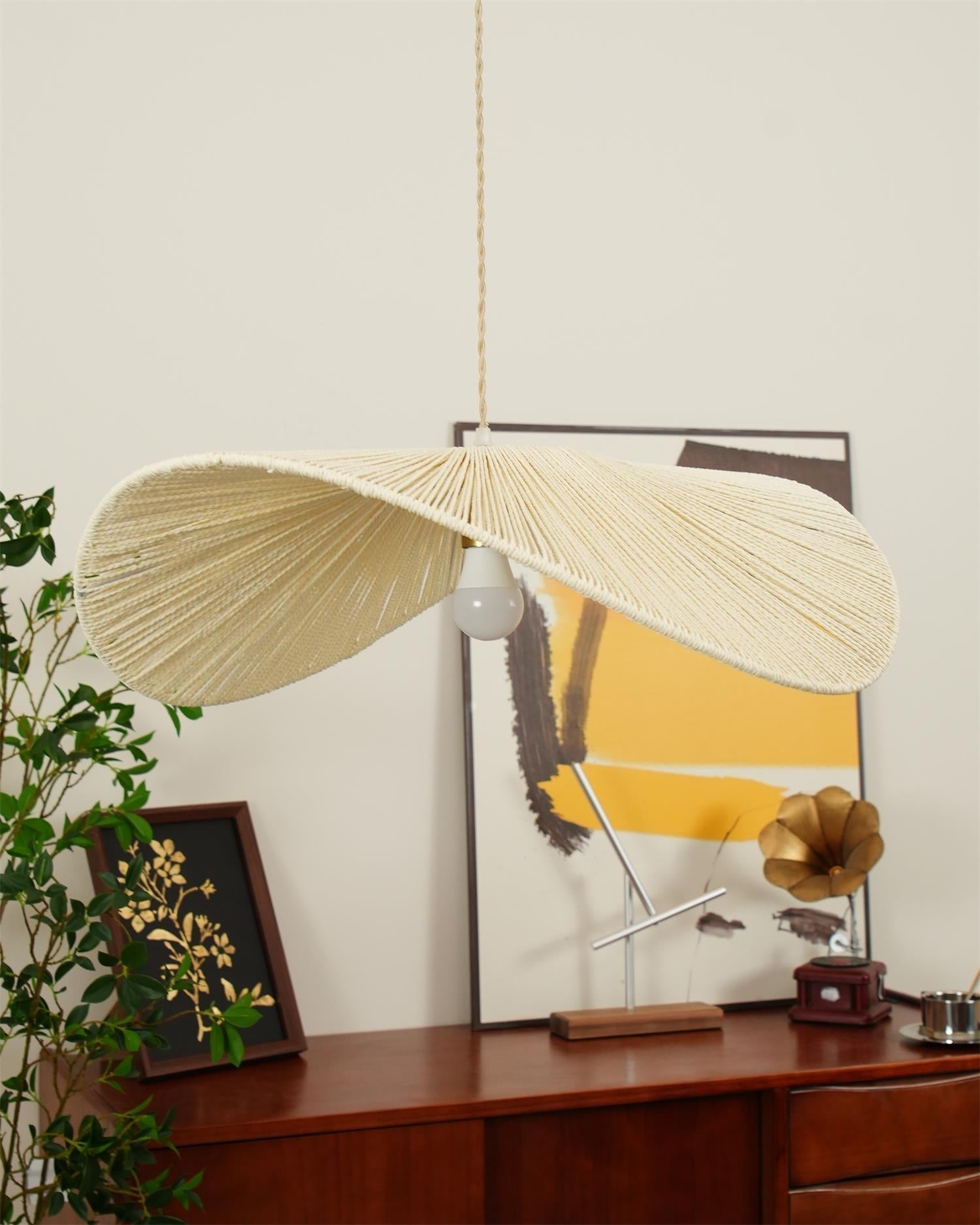 Solara Handwoven Natural Rattan Pendant Light