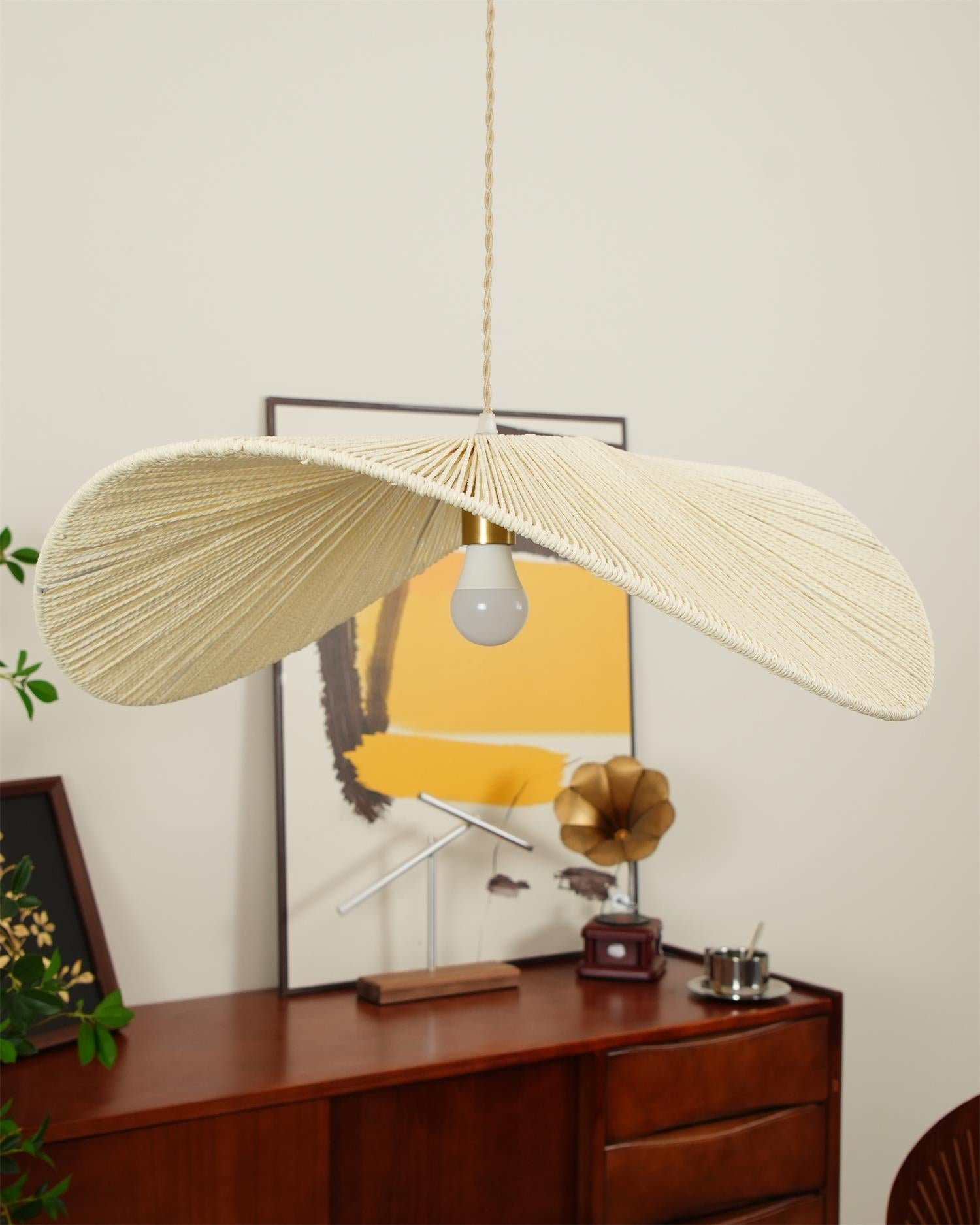 Solara Handwoven Natural Rattan Pendant Light